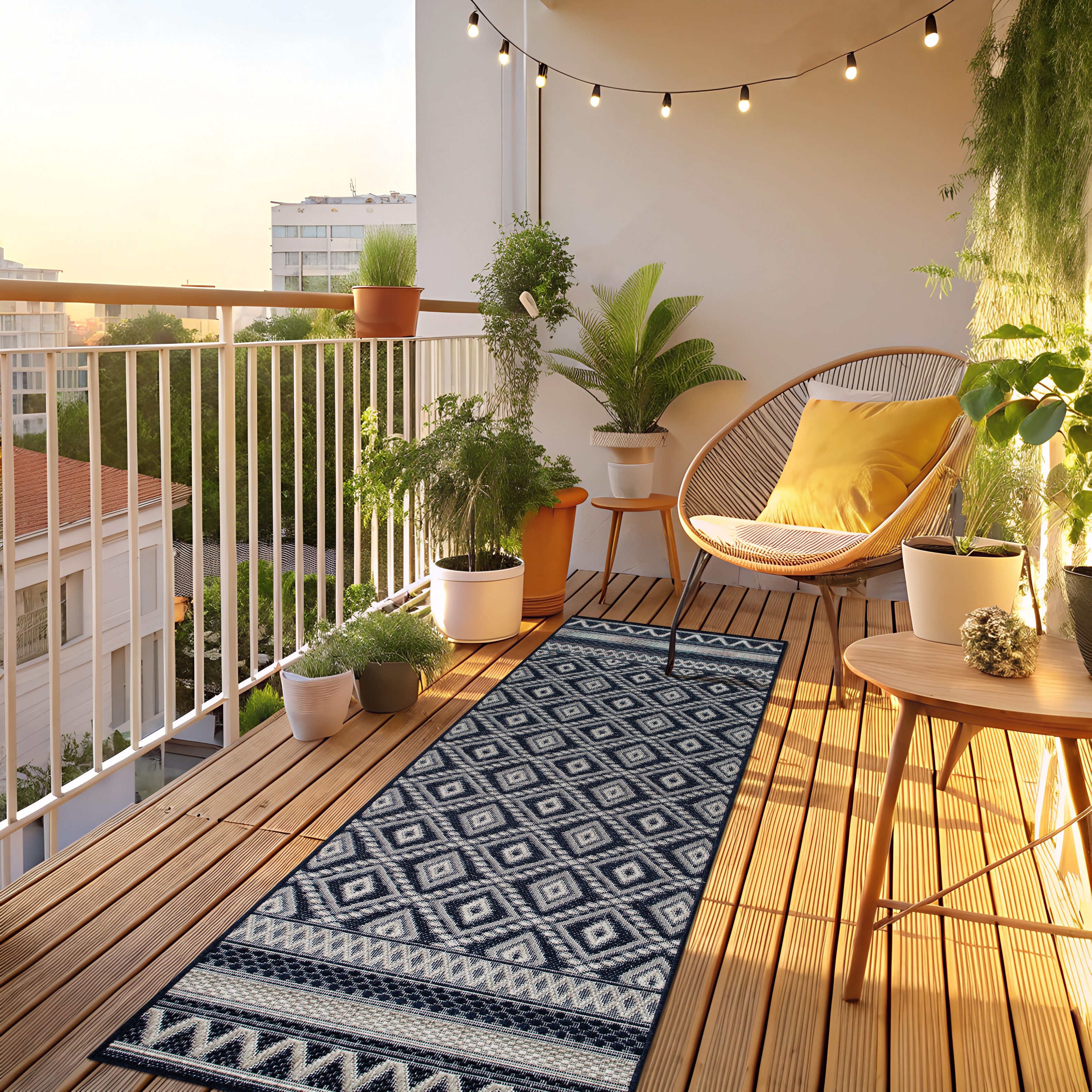 my home Vloerkleed Toronto is ook als loper verkrijgbaar Geschikt voor binnen en buiten, sisal-look, weerbestendig & uv-bestendig, boho