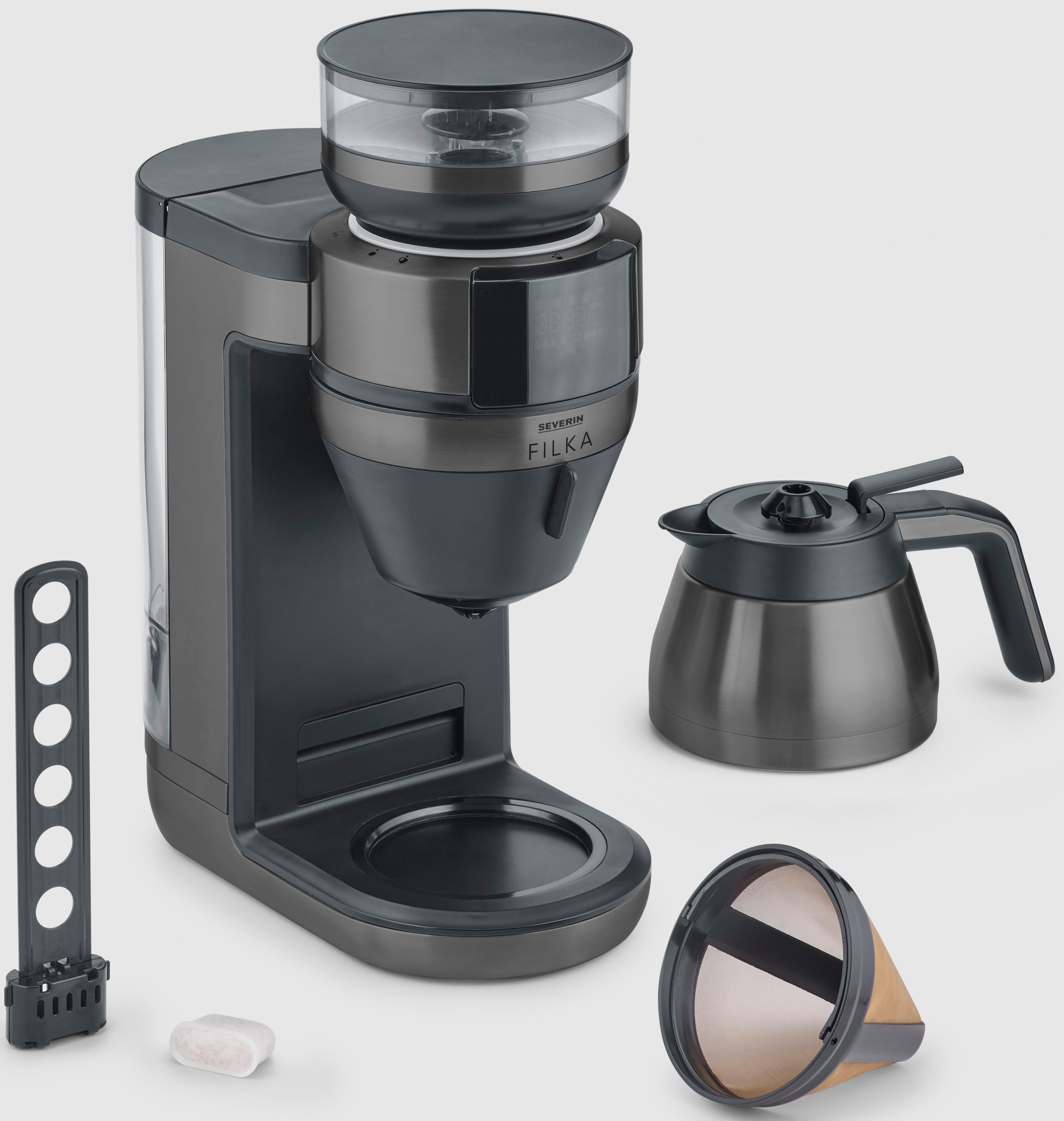 Severin Koffiezetapparaat met bonenmaler KA 4855 Filterkaffee-Vollautomat FILKA 2.0 Thermo