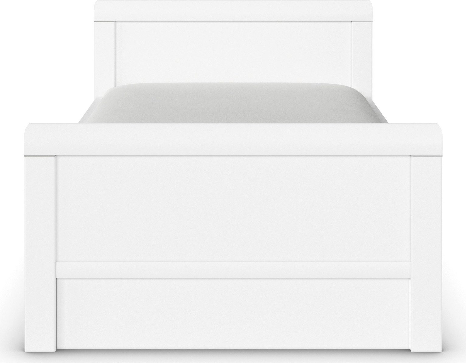 rauch Ledikant met bergruimte Bed Eenpersoons Stollenbed Bedkasten EVELYN in comfortabele hoogte met houten hoofdeinde en lades made in germany