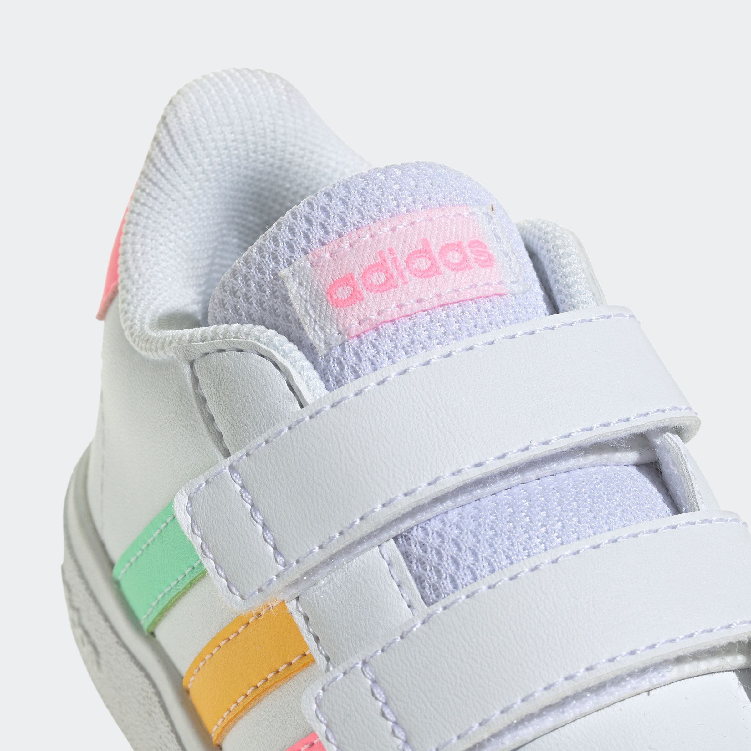 adidas Sportswear Sneakers GRAND COURT LIFESTYLE HOOK AND LOOP voor kinderen, ontwerp geïnspireerd door de adidas superstar