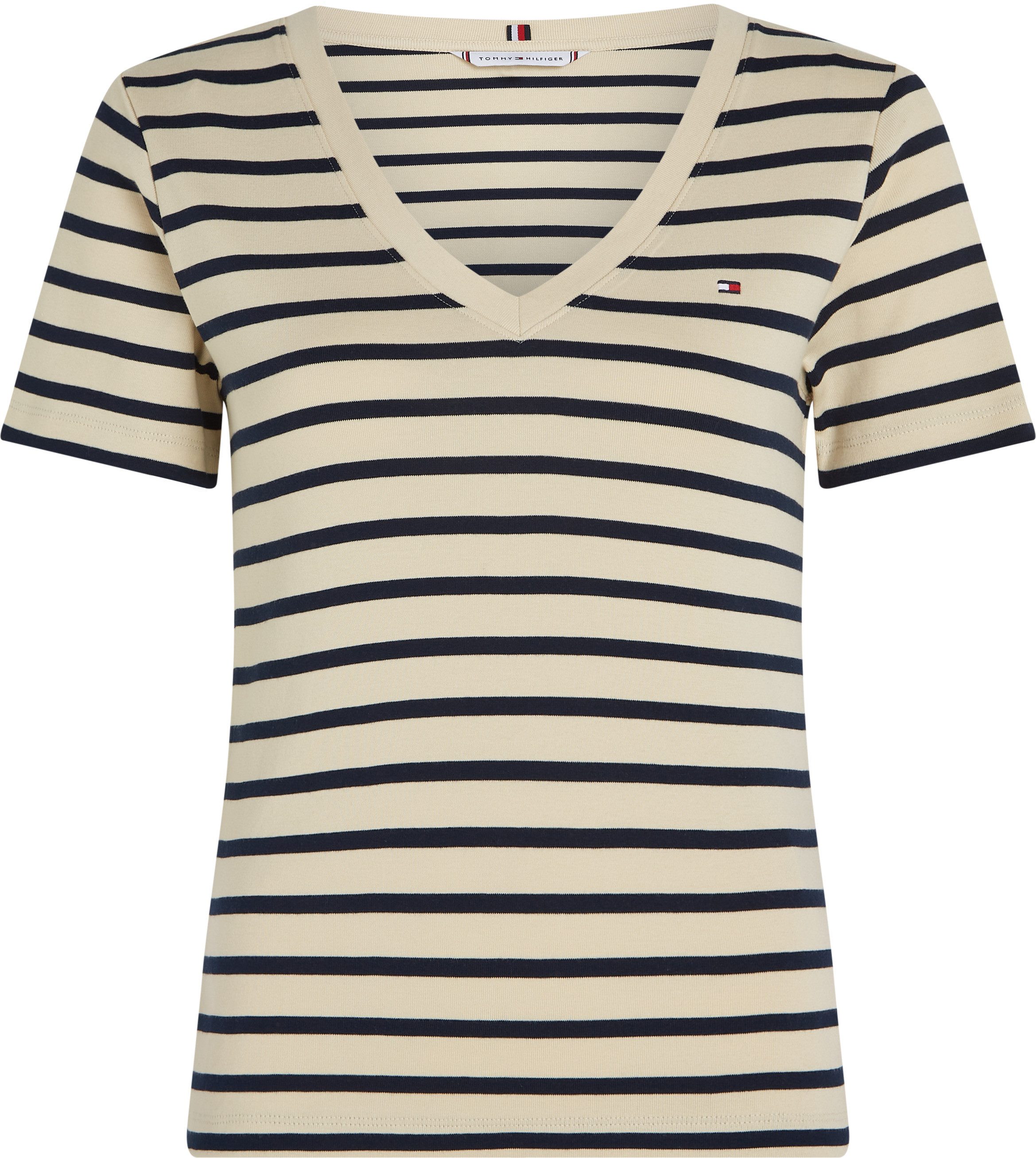 Tommy Hilfiger T-shirt SLIM CODY V-NK SS met geborduurd logo