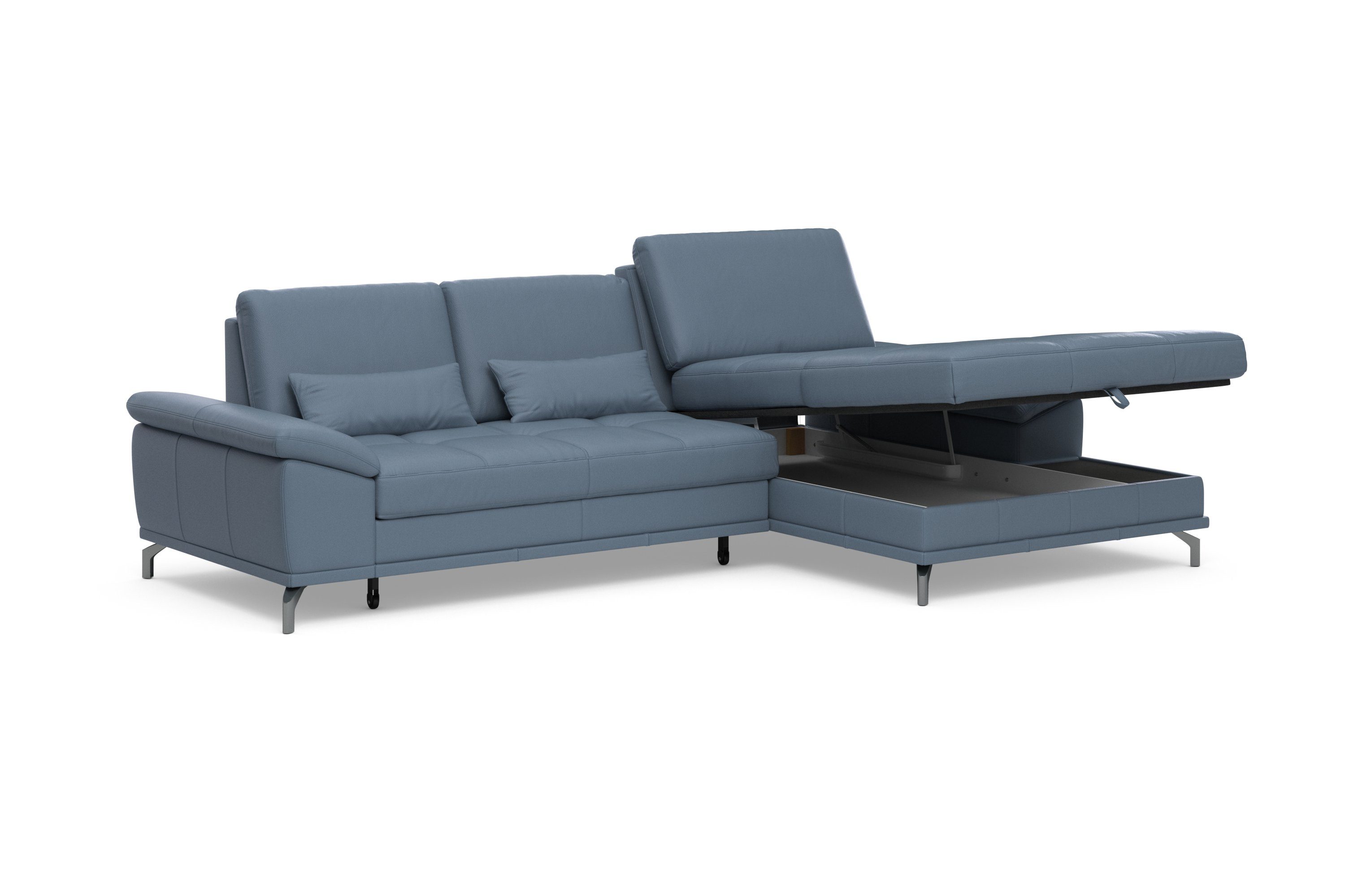 Places of Style Hoekbank Costello L-vorm, met zitdiepteverstelling, armleuningverstelling en