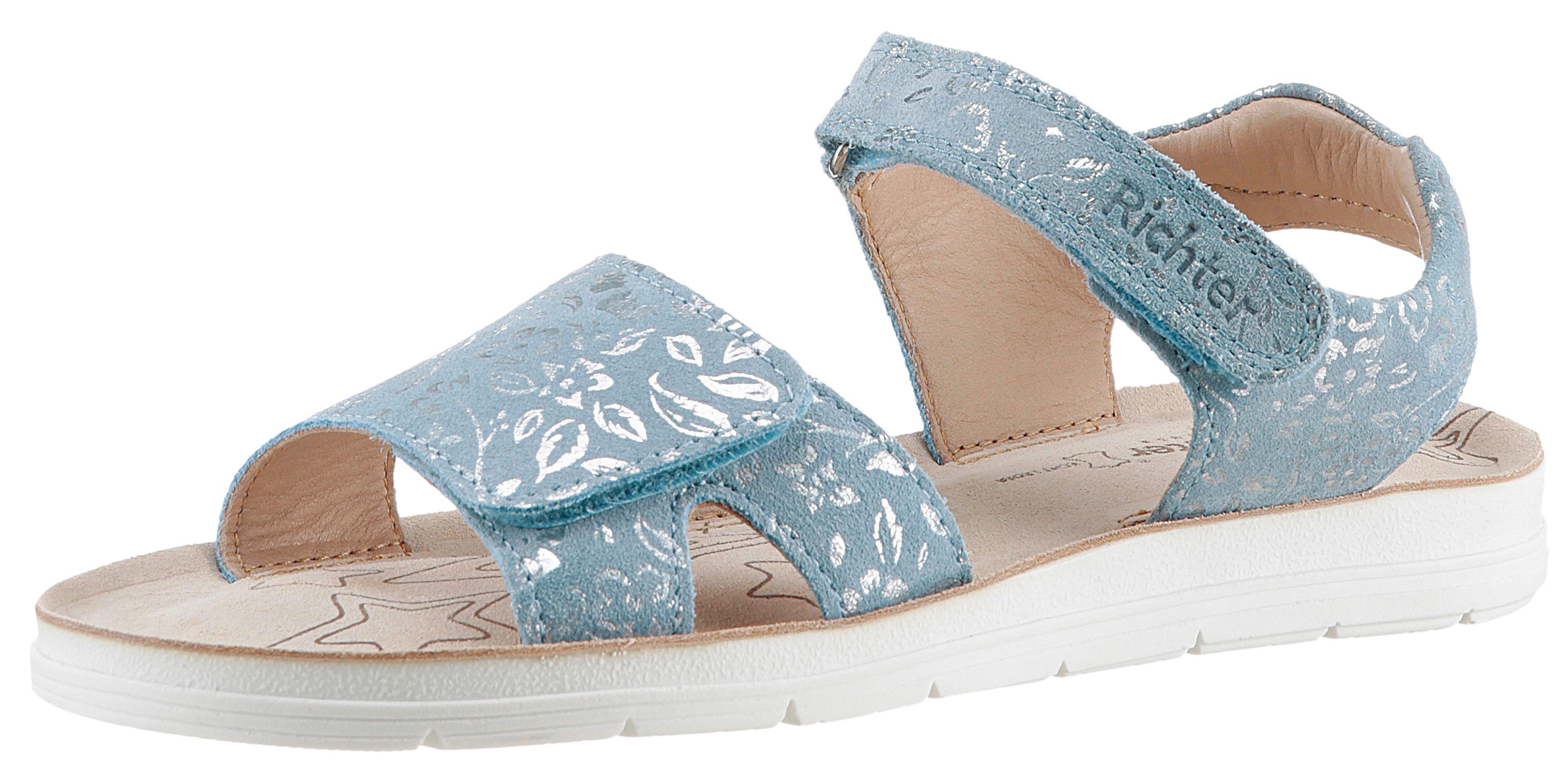 Richter Sandalen WMS: middel , zomerschoen, klittenbandschoen, sandaal, gepolsterde leren binnenzool meisjes sandalen maat 25 EU blauw
