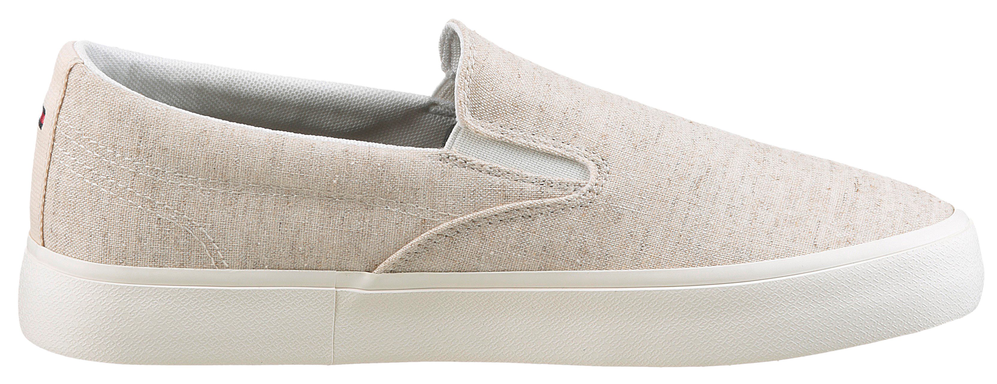 Tommy Hilfiger Slip-on sneakers TH HI VULC LOW SLIP ON CH , vrijetijdsschoen, instapschoen, lage schoen met zij-elastieken