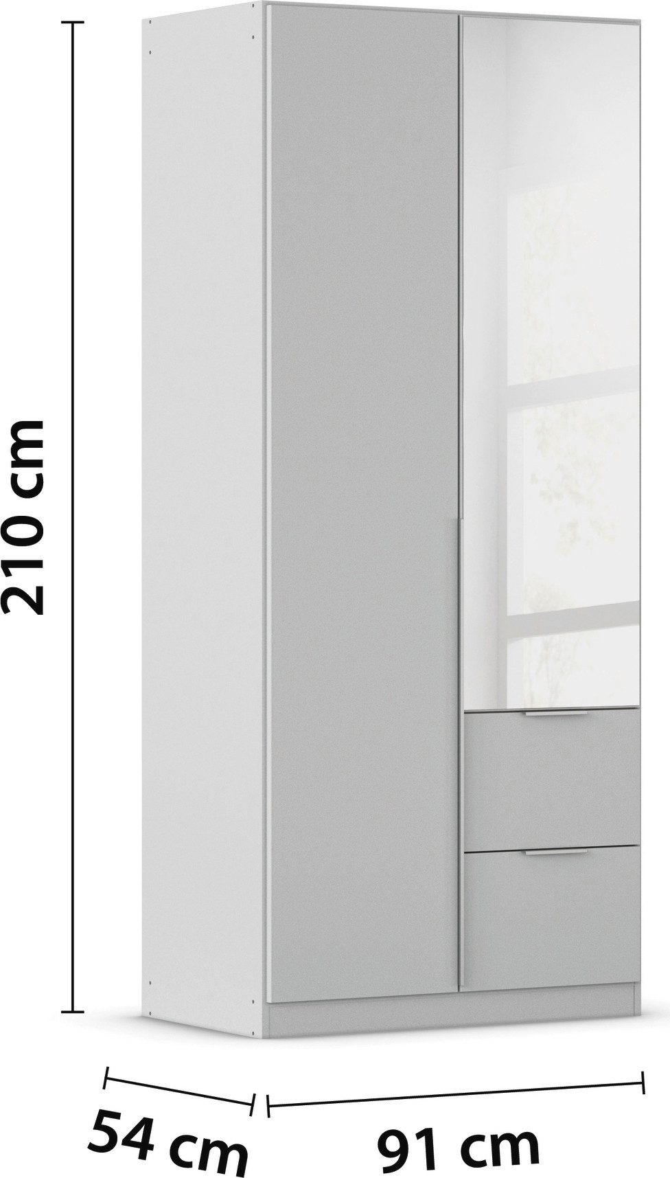 rauch Draaideurkast Kledingkast kast garderobe AGORDO met decor- of hoogglansfront