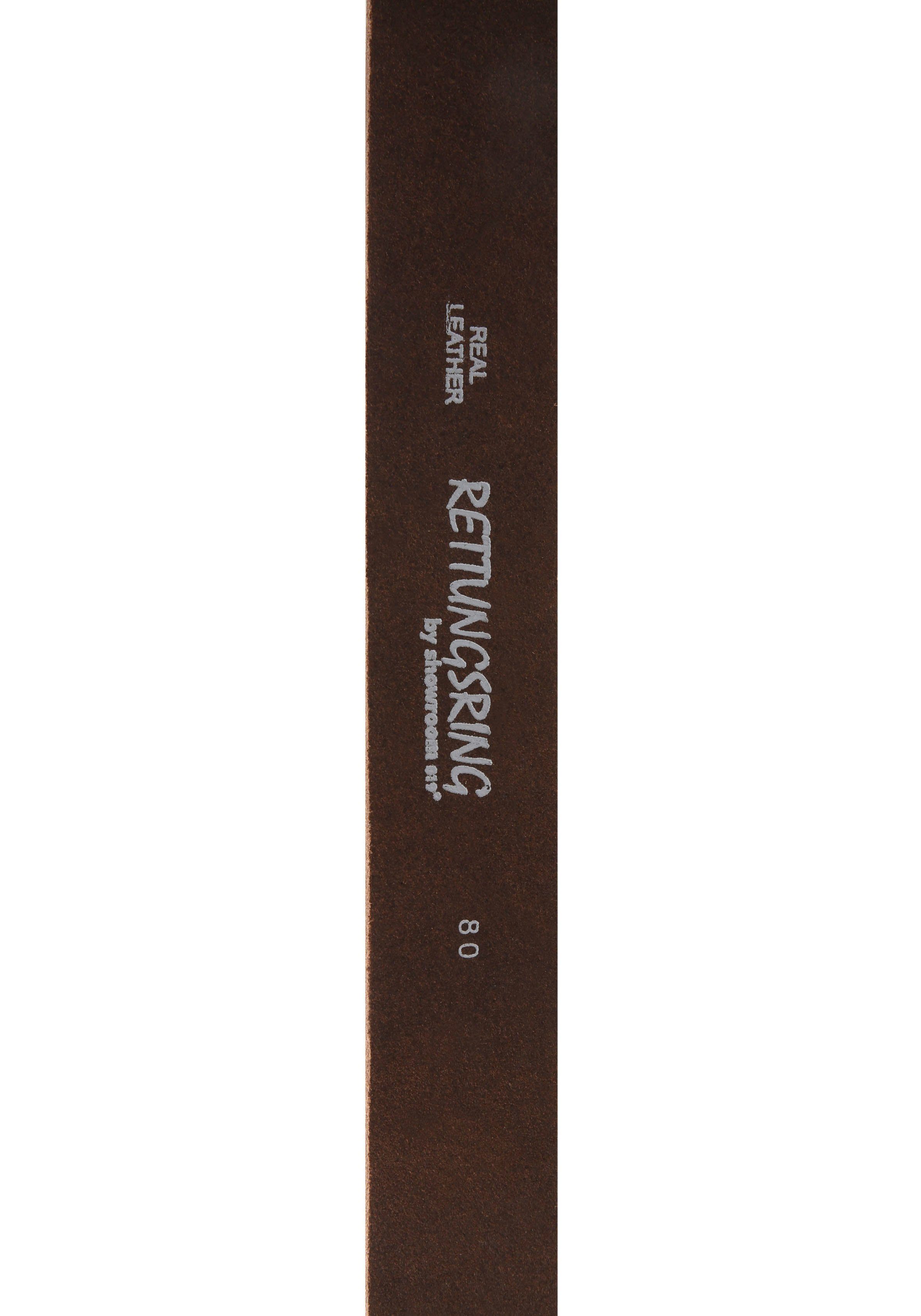 RETTUNGSRING by showroom 019° Leren riem met verwisselbare sluiting "zeewier rechthoek"