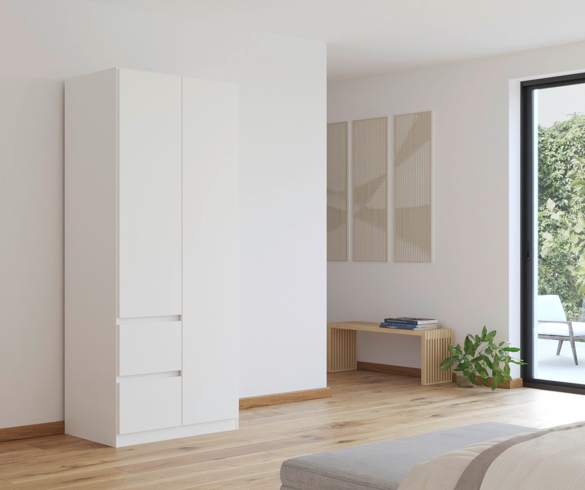 rauch Draaideurkast Kledingkast kast garderobe garderobekast MAINZ greeploze front, buitendeuren met push-to-open functie made in germany