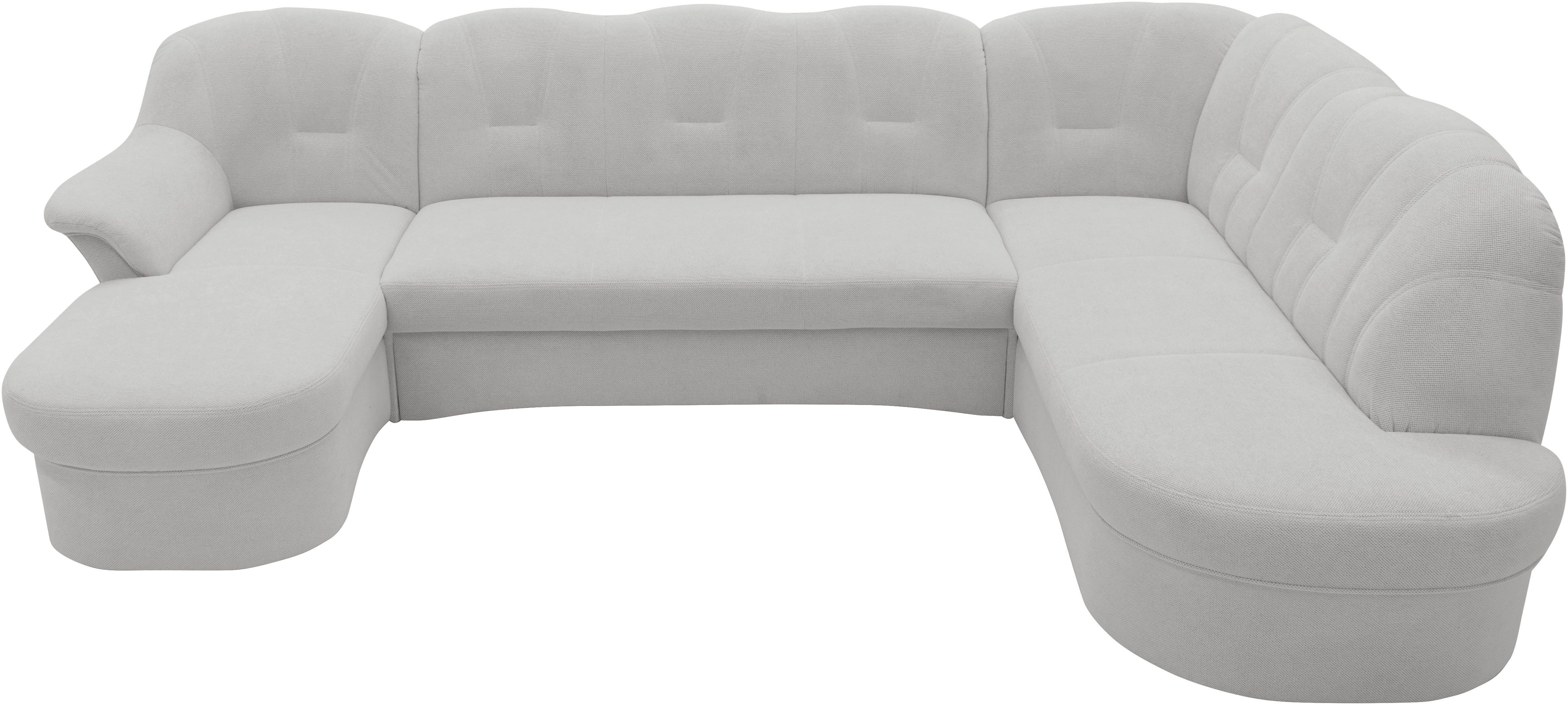 DOMO collection Zithoek Flores ook in leren bekleding, B/D/H: 293/180/86 cm, U-vorm (3 stuks)