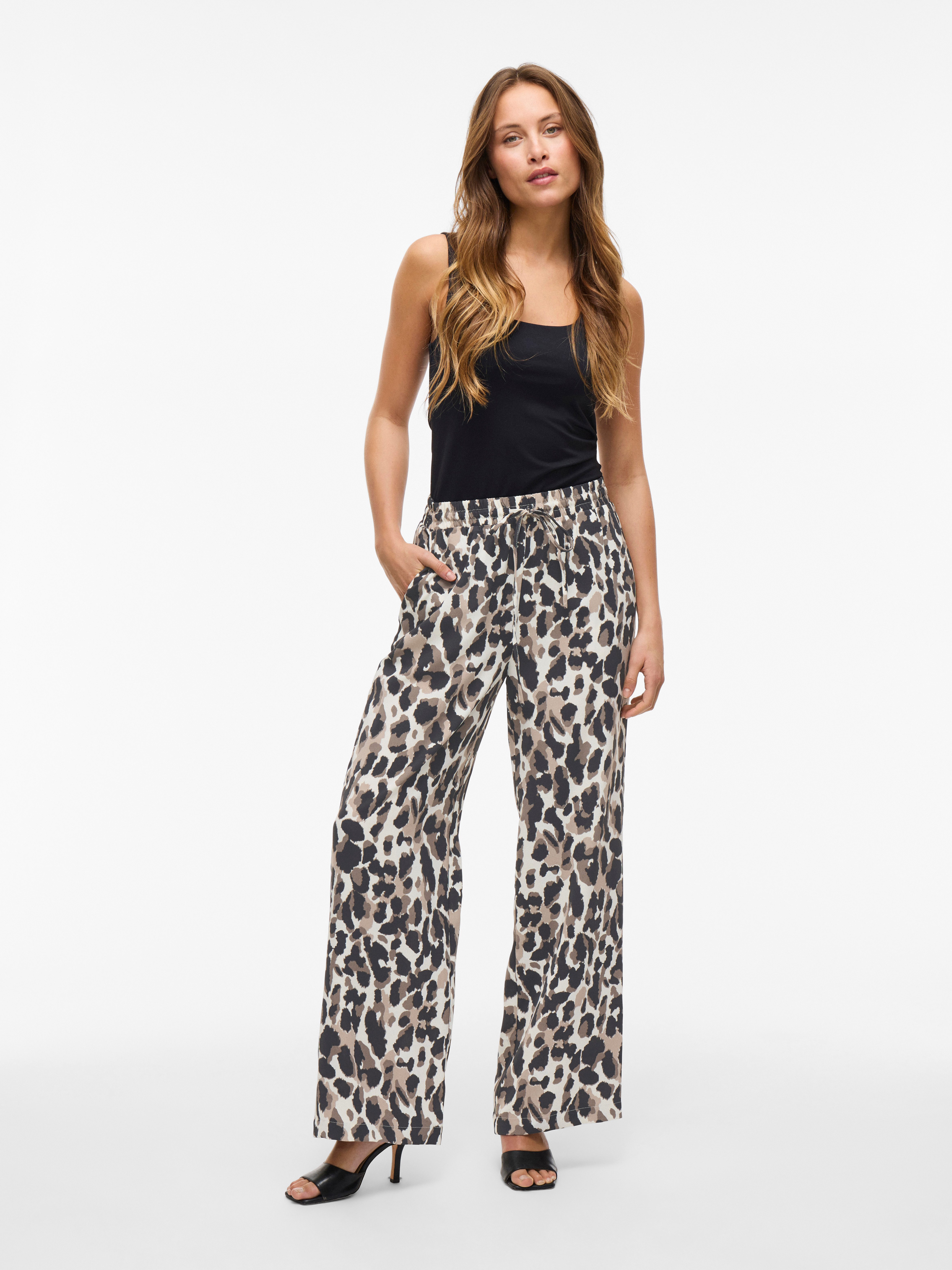 Vila Comfortbroek VIJOSA HW WIDE PANTS - NOOS