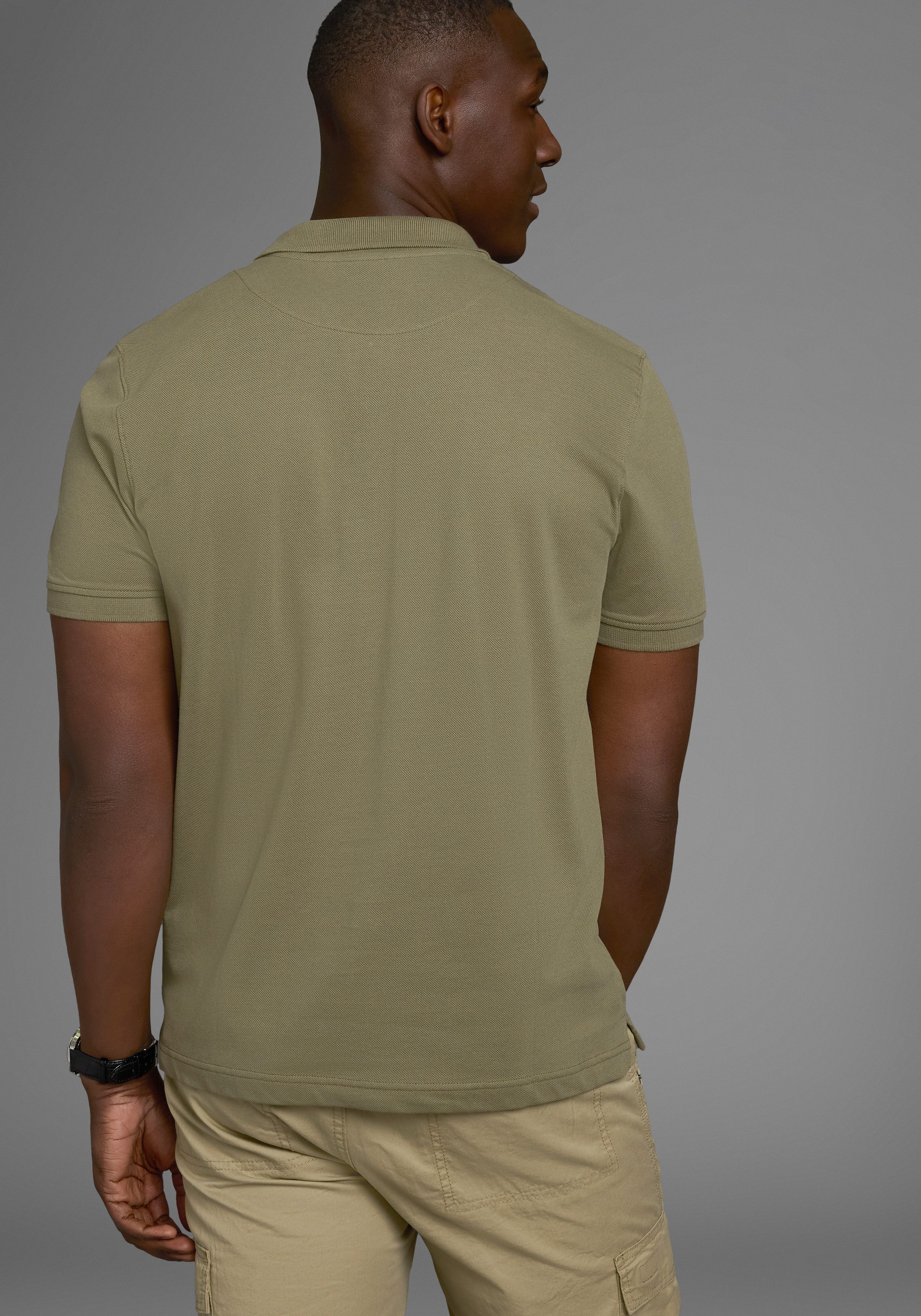 Man's World Poloshirt Korte mouwen, losse pasvorm, effen