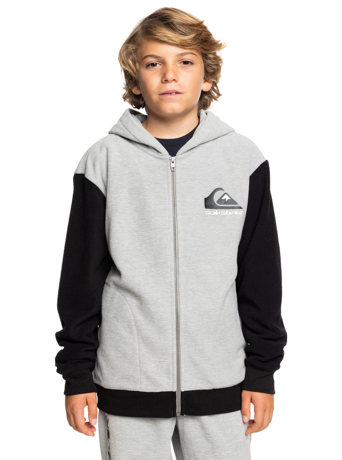 Quiksilver Capuchonsweatvest Essential jongens sweatvesten maat 12 grijs