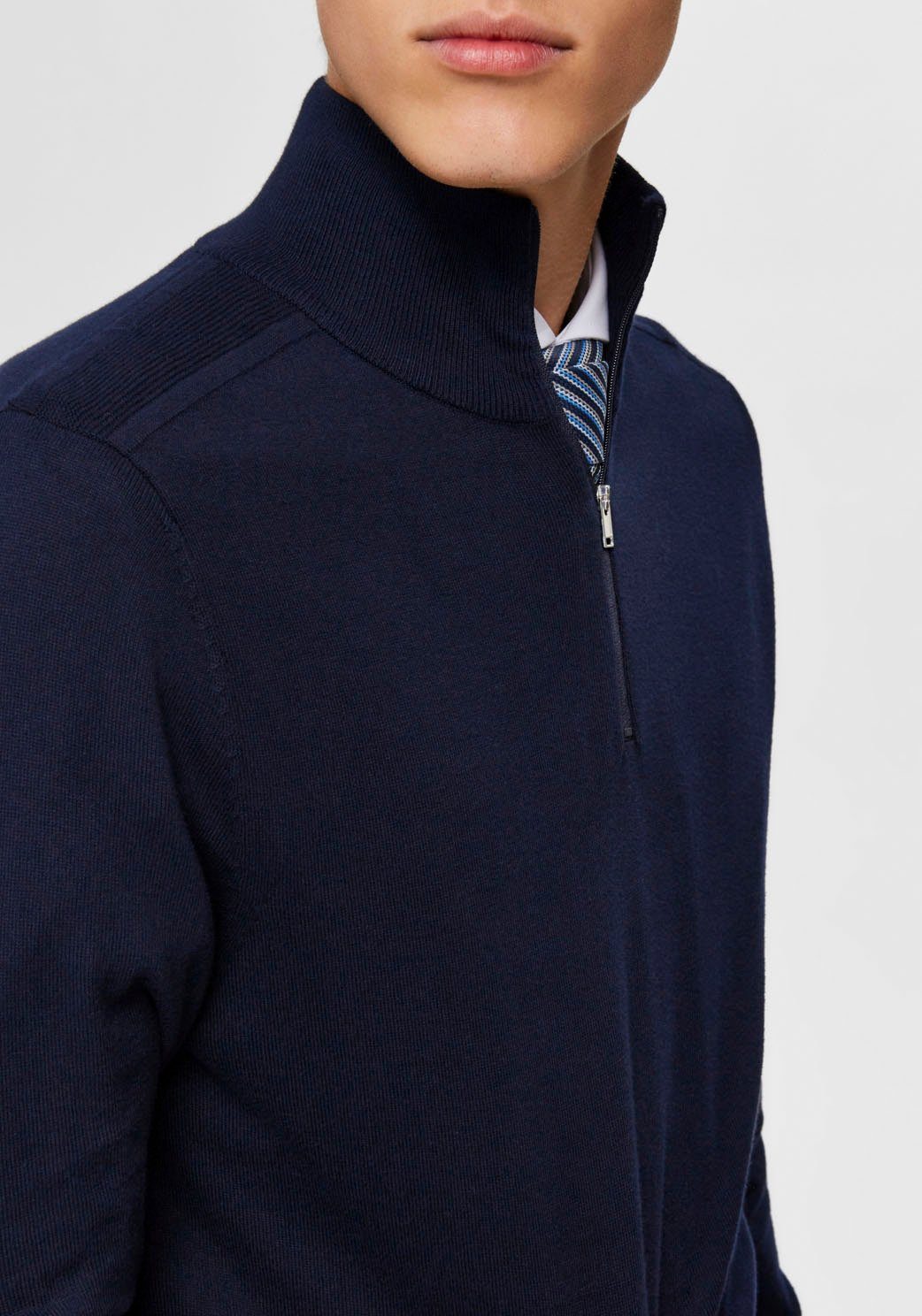 SELECTED HOMME Schipperstrui SLHBERG HALF ZIP CARDIGAN NOOS