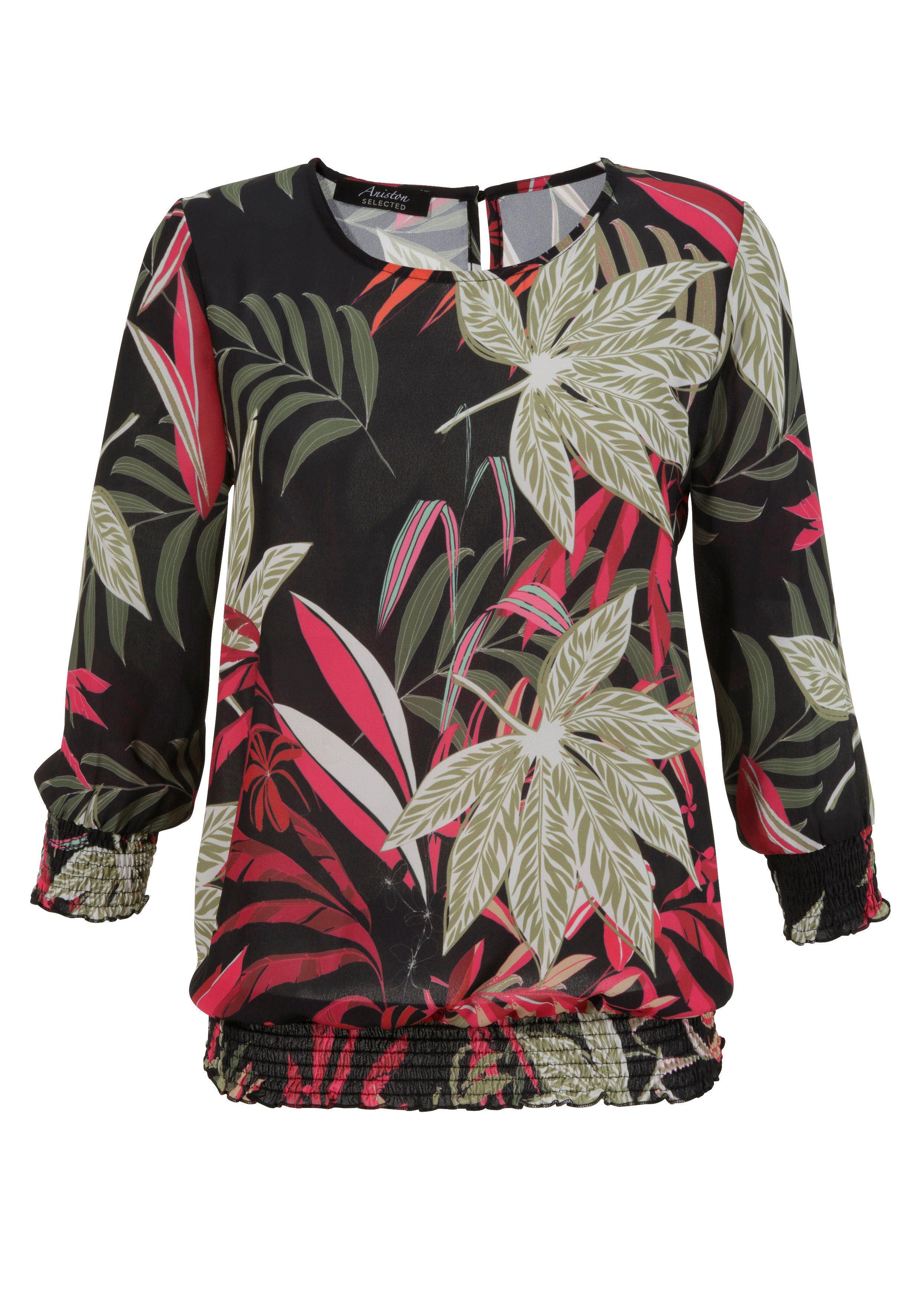 Aniston SELECTED Blouse zonder sluiting met gesmokte randen