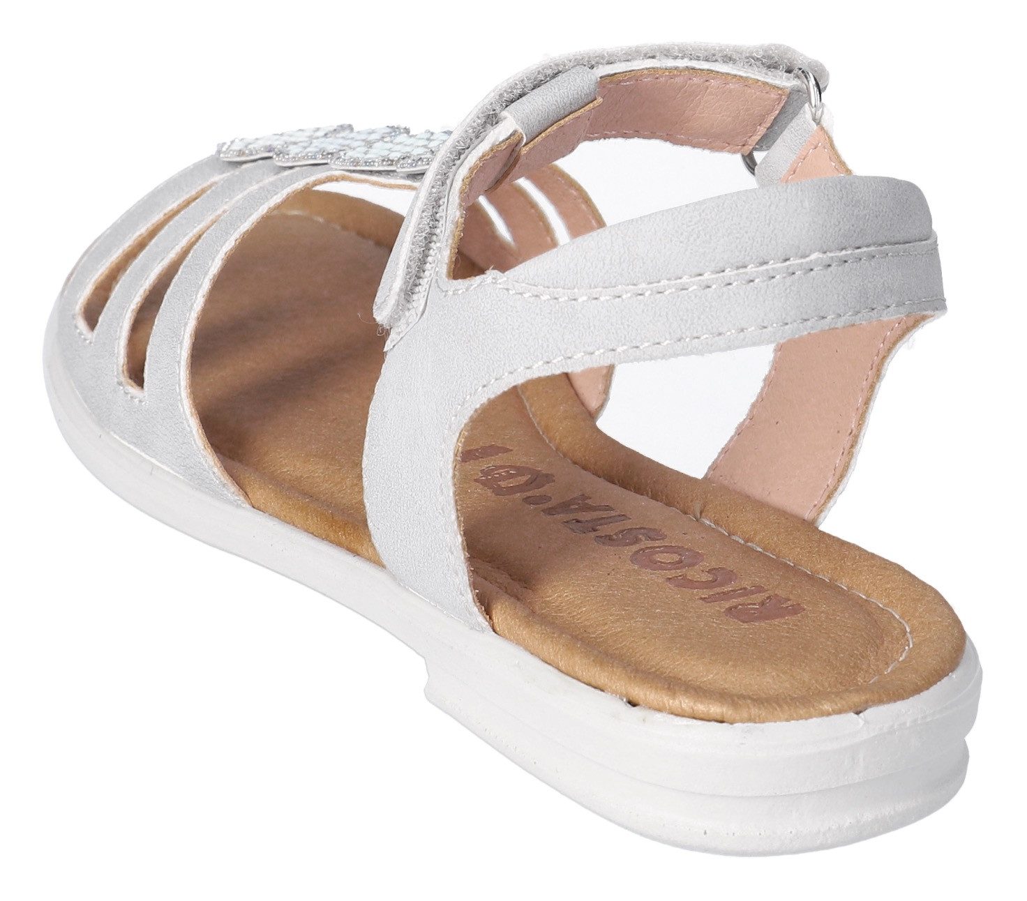 Ricosta Sandalen Ana WMS: gemiddeld , sandaal met klittenbandsluiting en glitter, maat sjabloon te downloaden