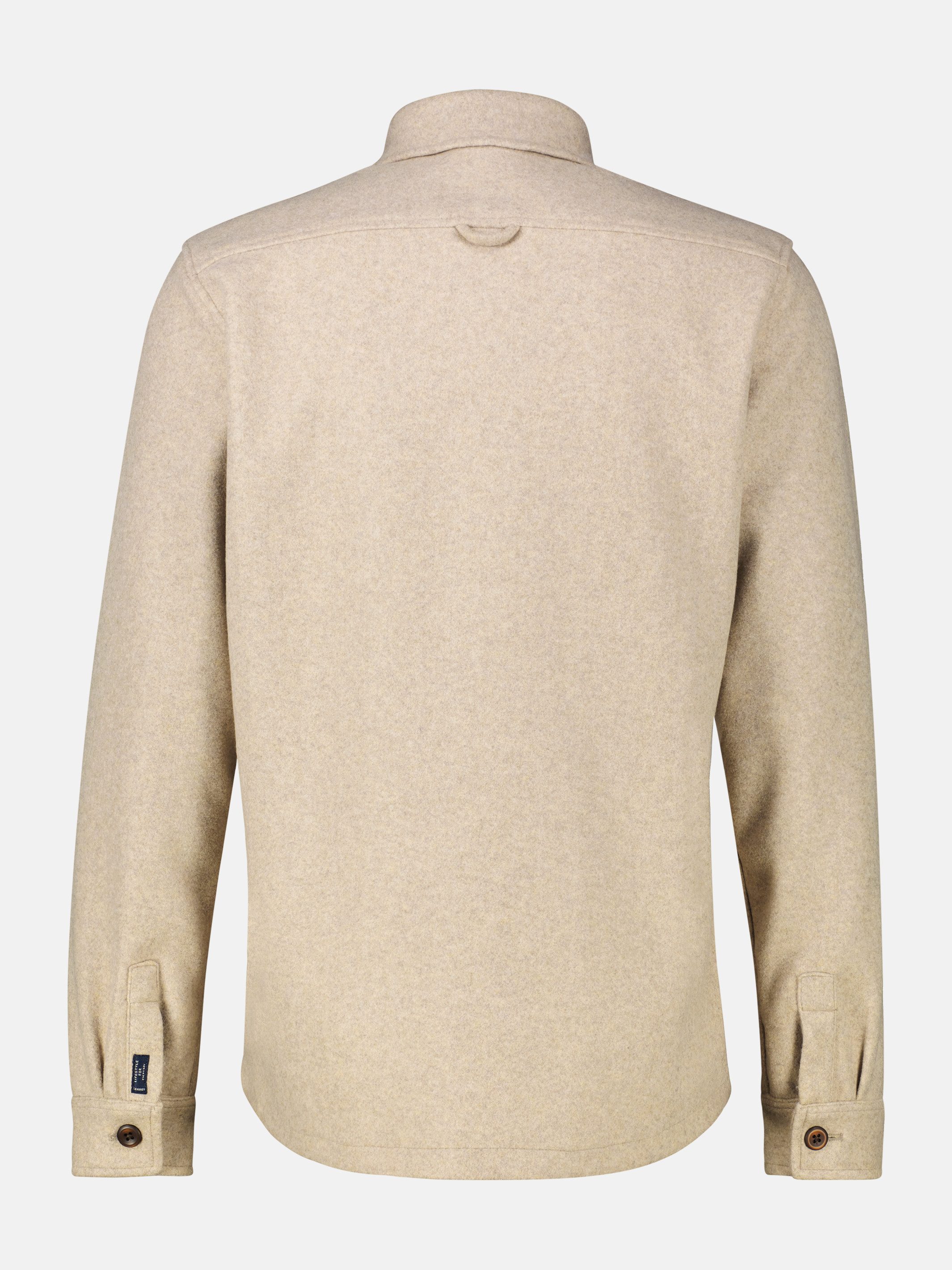 Lerros Overhemd met lange mouwen LERROS urban-style overhemdjas met wollen look
