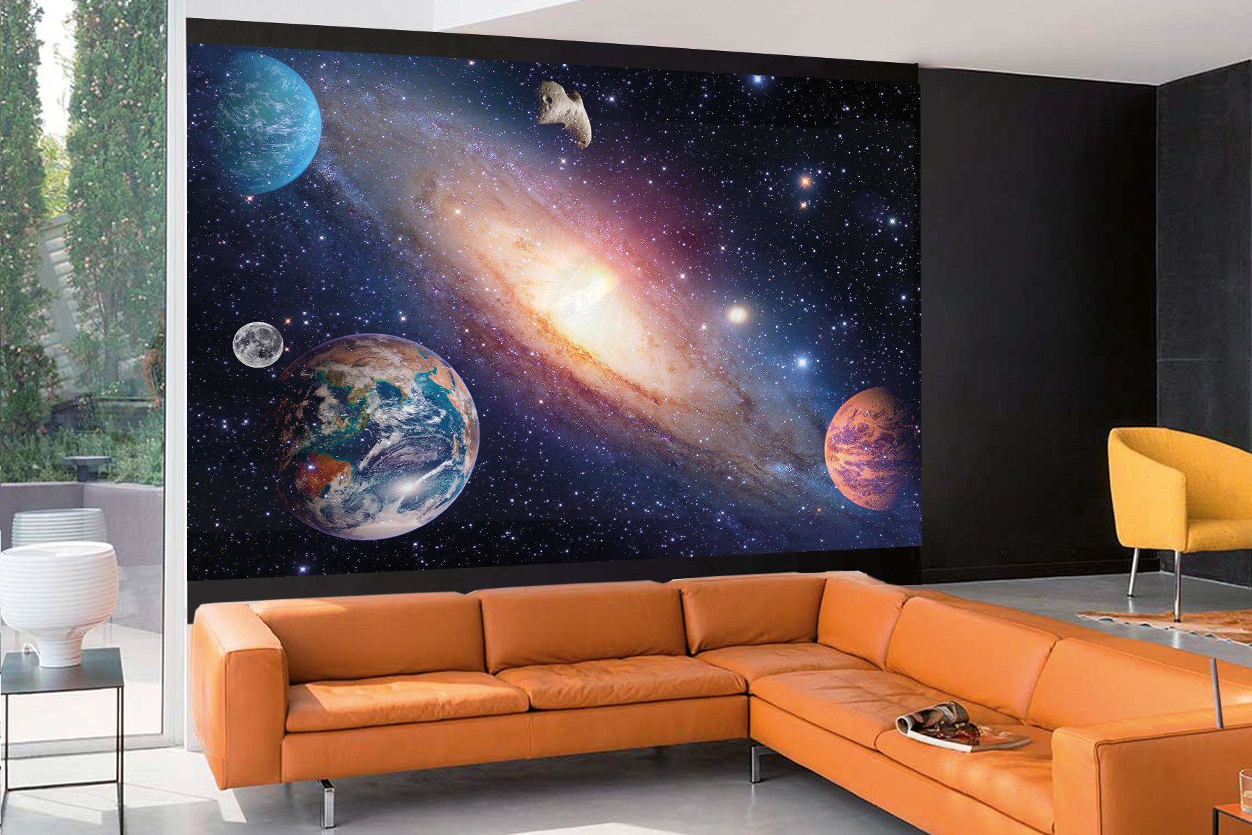 Papermoon Fotobehang Solar systeem Vlies, 5 banen, 250 x 180 cm (5-delig)