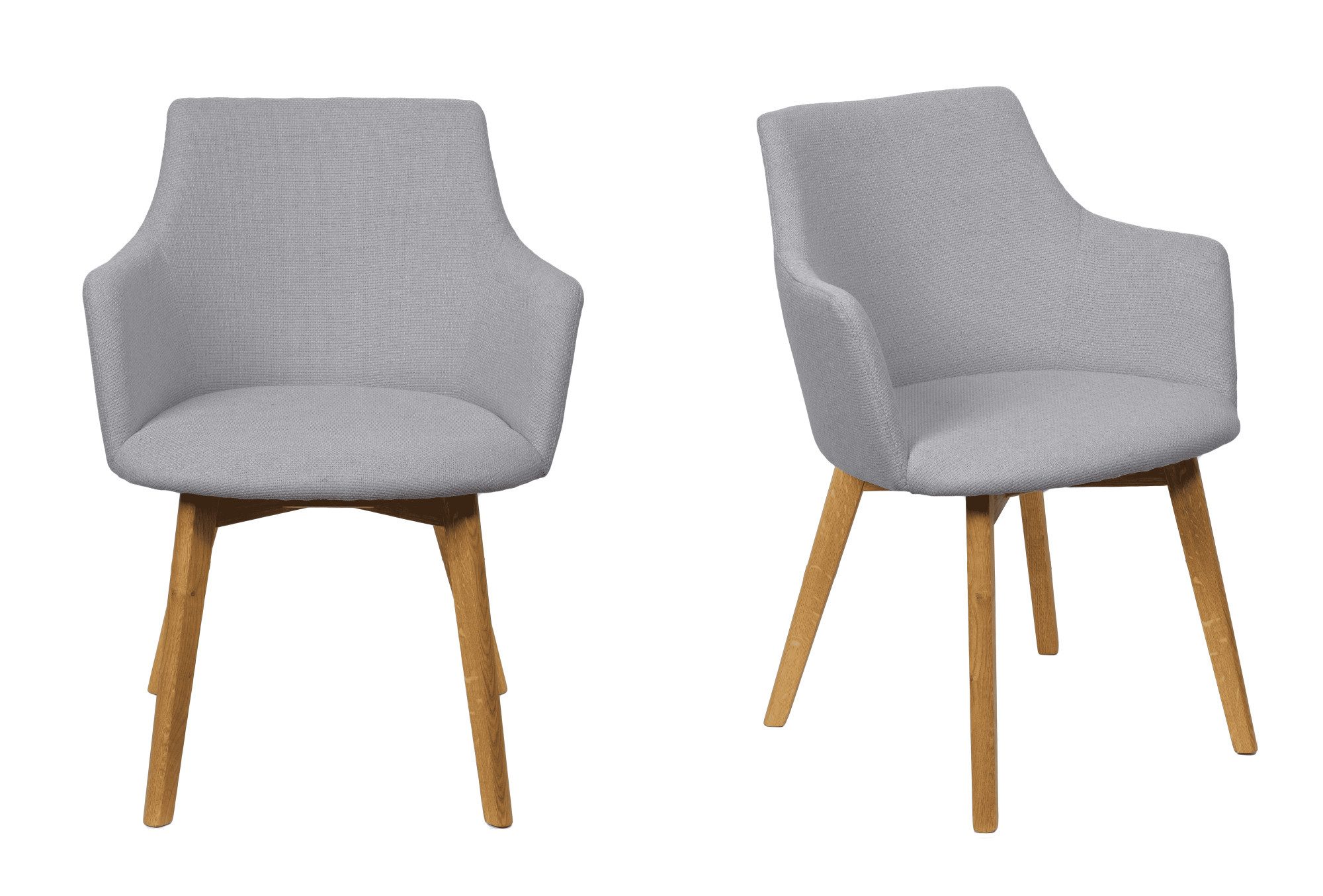 Home affaire Stoel met armleuningen Ena eettafelstoel, gestoffeerde fauteuil, woonstoel, eetstoel met armleuningen (set, 2 stuks) 4 poot stoelen