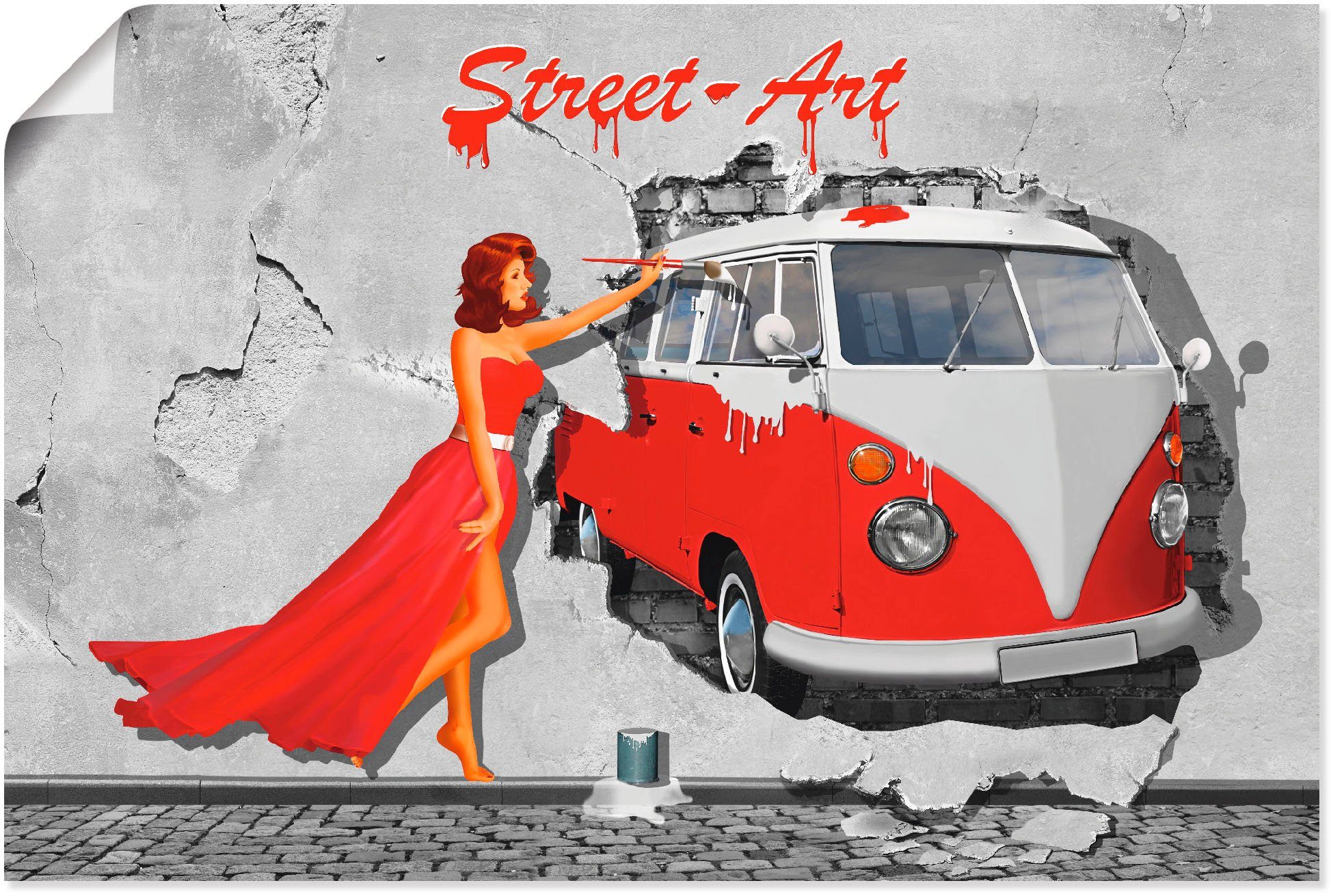 Artland Artprint Street-Art in Digital-Art in vele afmetingen & productsoorten - artprint van aluminium / artprint voor buiten, artprint op linnen, poster, muursticker / wandfolie