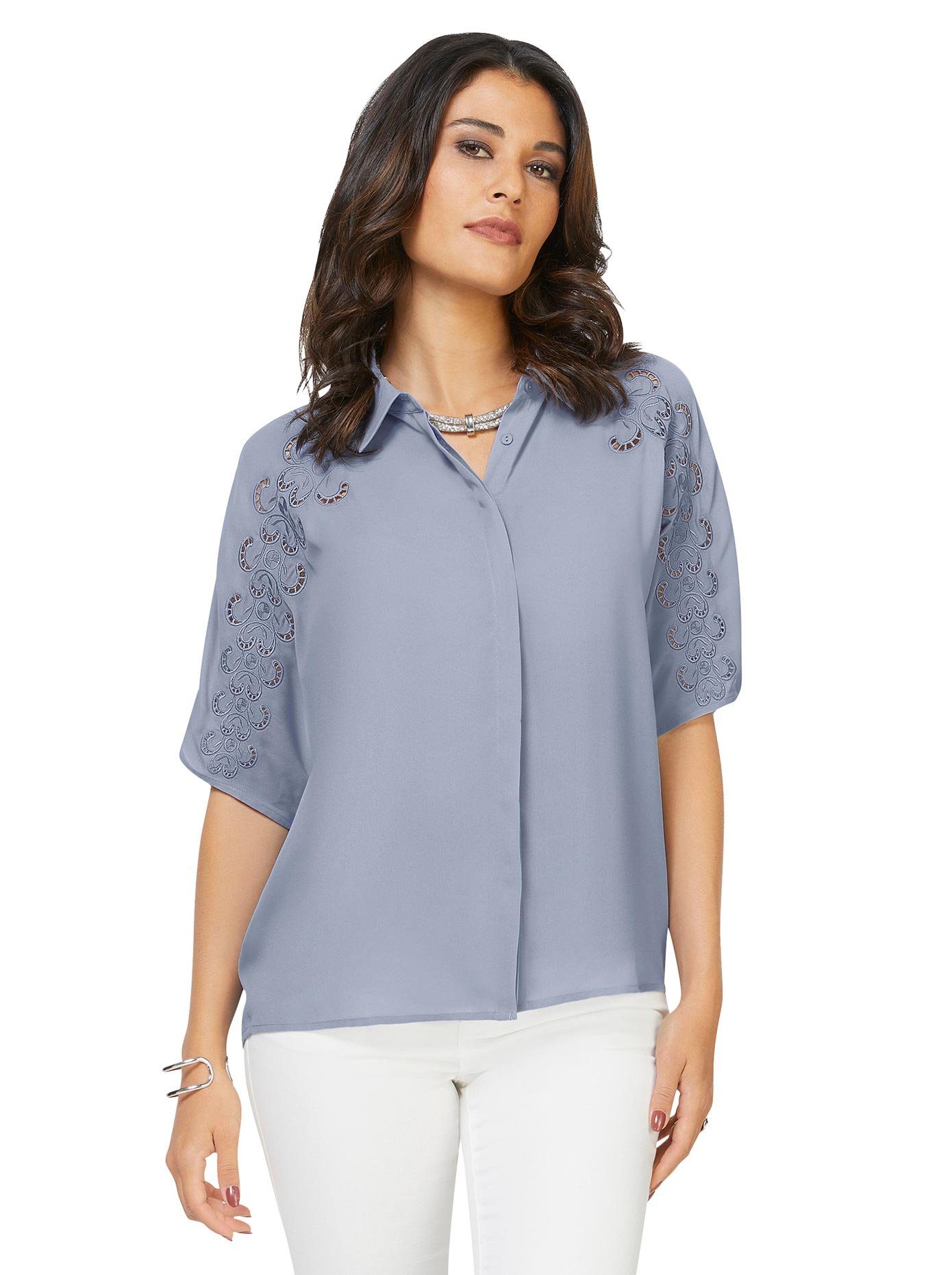Creation L Blouse met korte mouwen