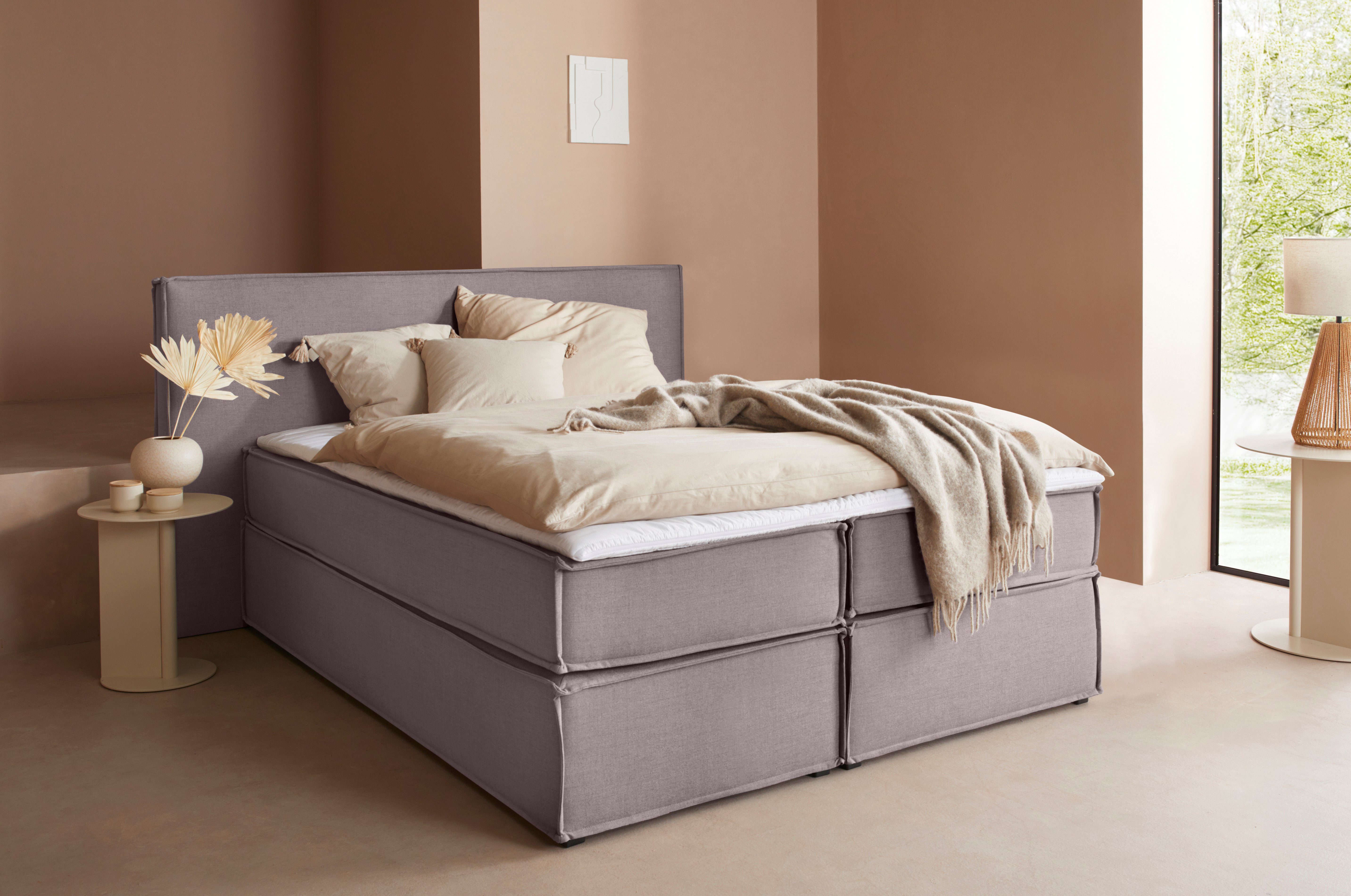 LeGer Home by Lena Gercke Boxspring Yuma incl. topmatras, in 4 breedten, 3 matrassoorten en elk 2 hardheden