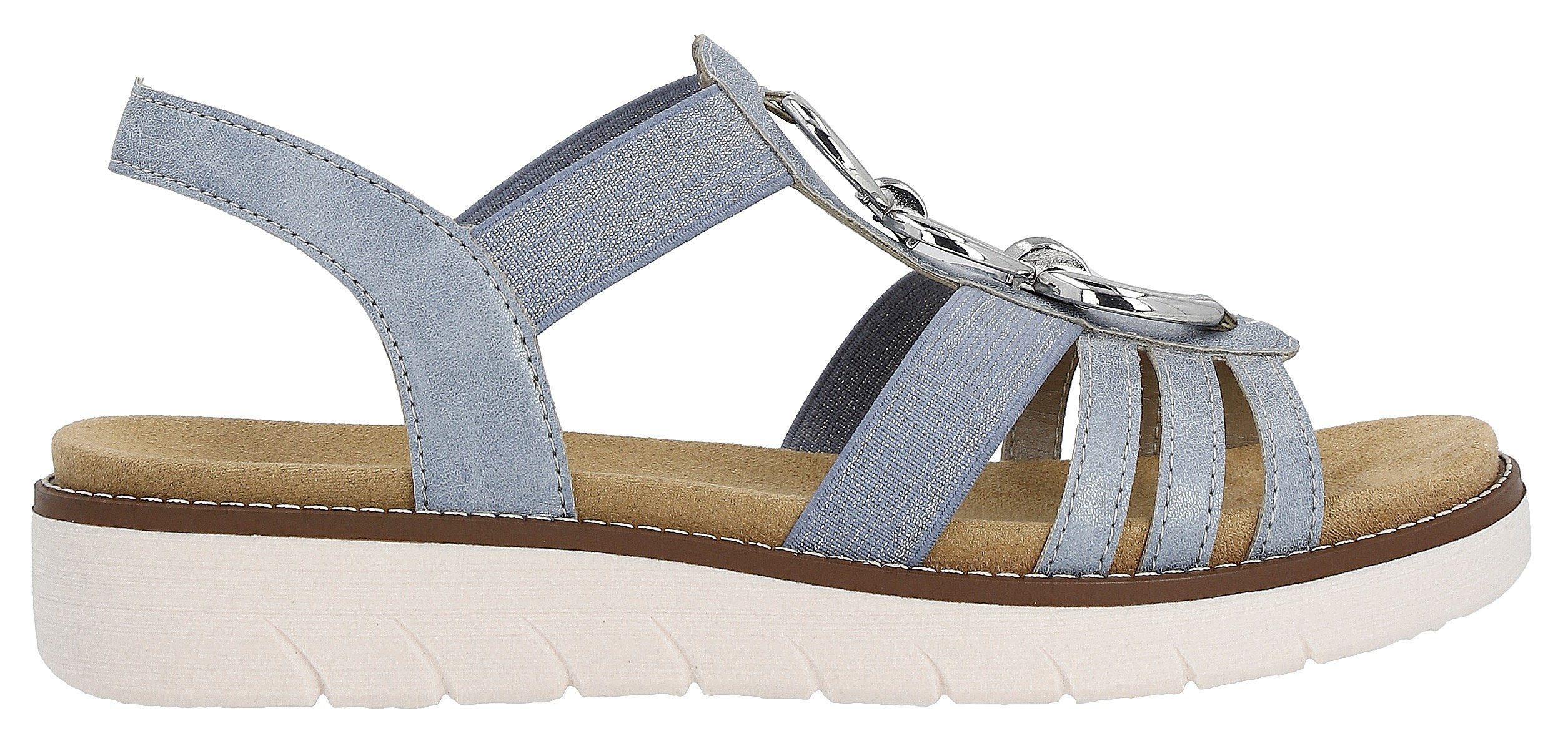 Remonte Sandalen zomerschoen, sandaal, sleehak, met praktische elastieken