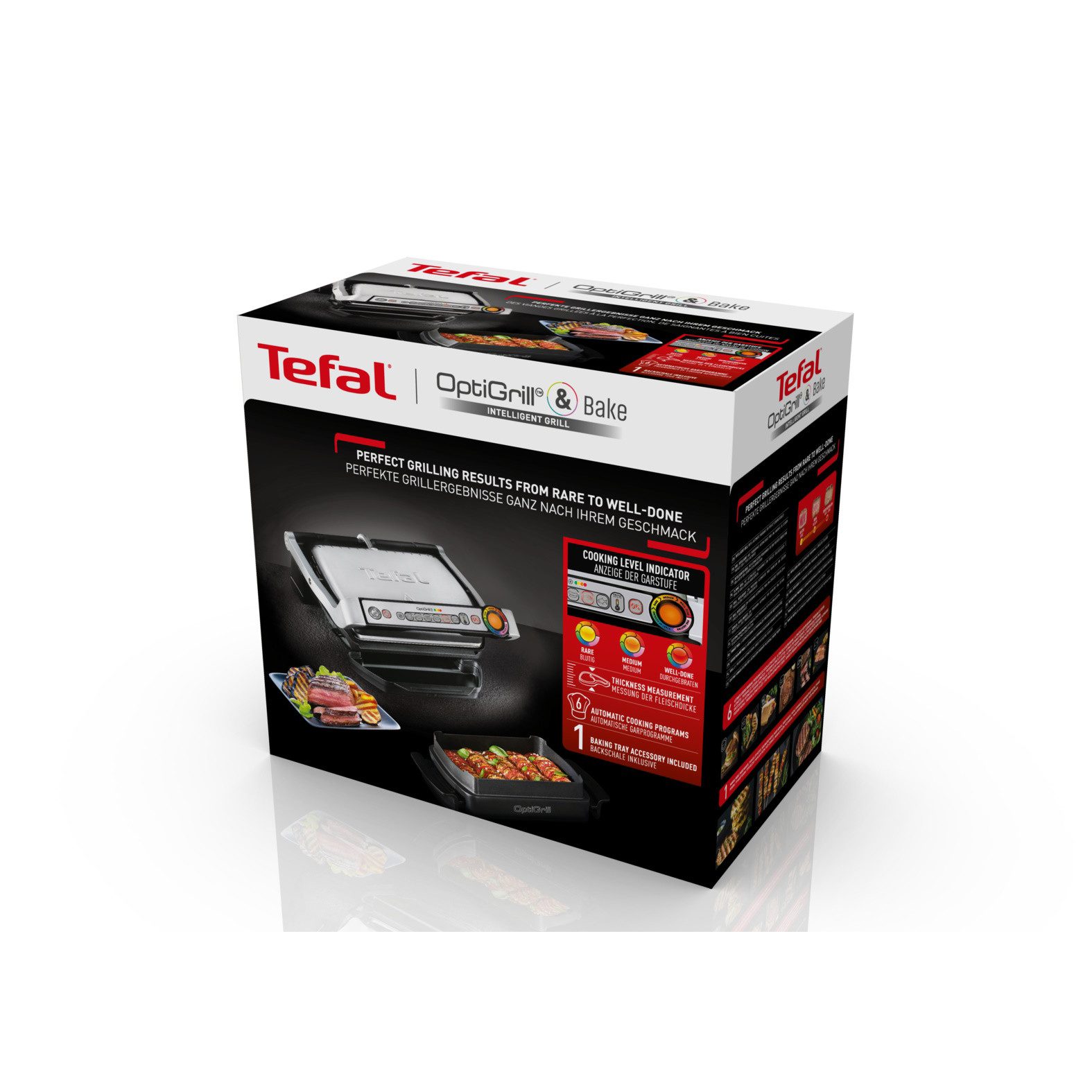 Tefal Contactgrill GC714D OptiGrill en inclusief snacking & baking accessoires