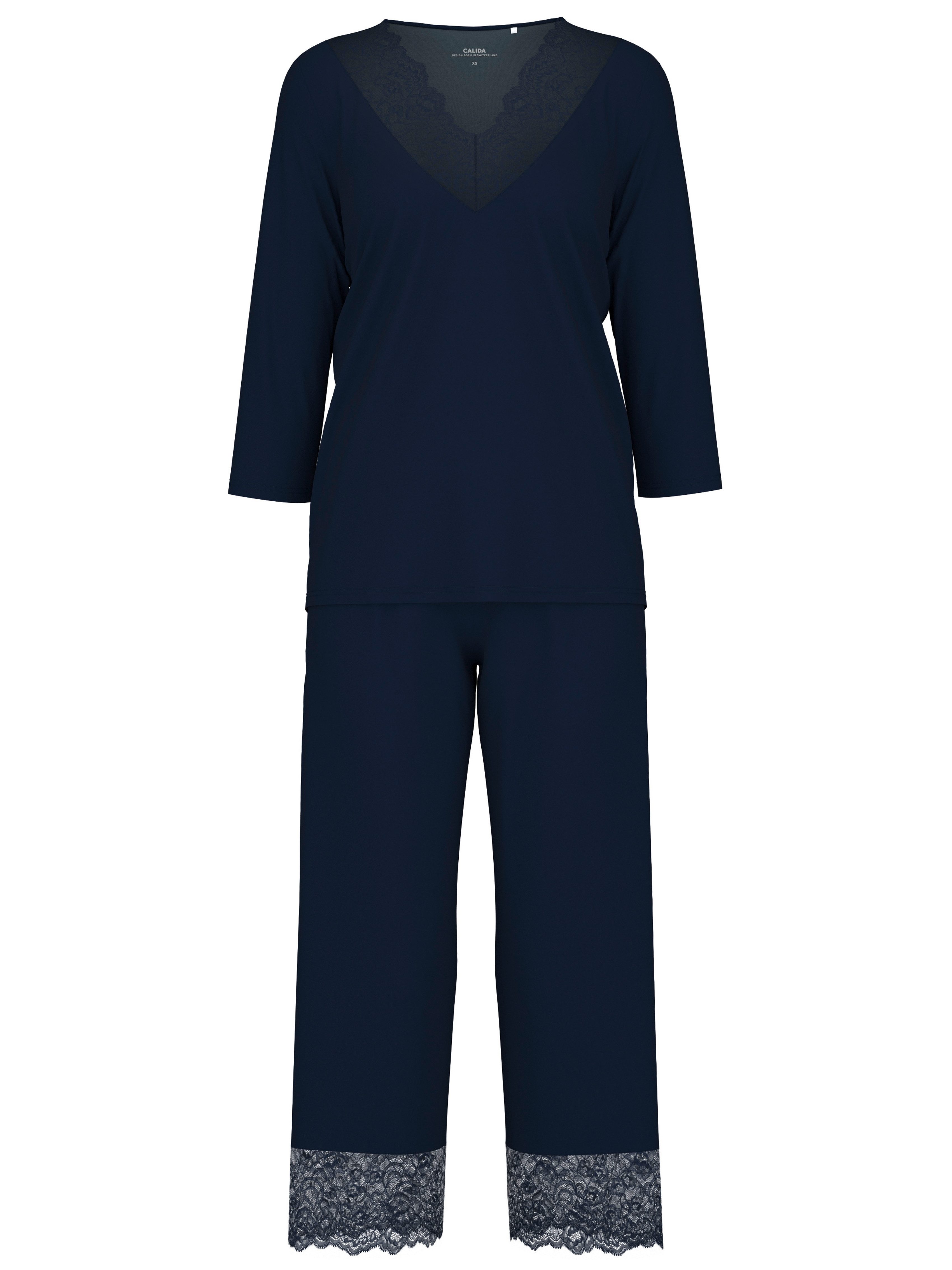 CALIDA Pyjama Elegant Dreams met schattige kantafwerking (2-delig)
