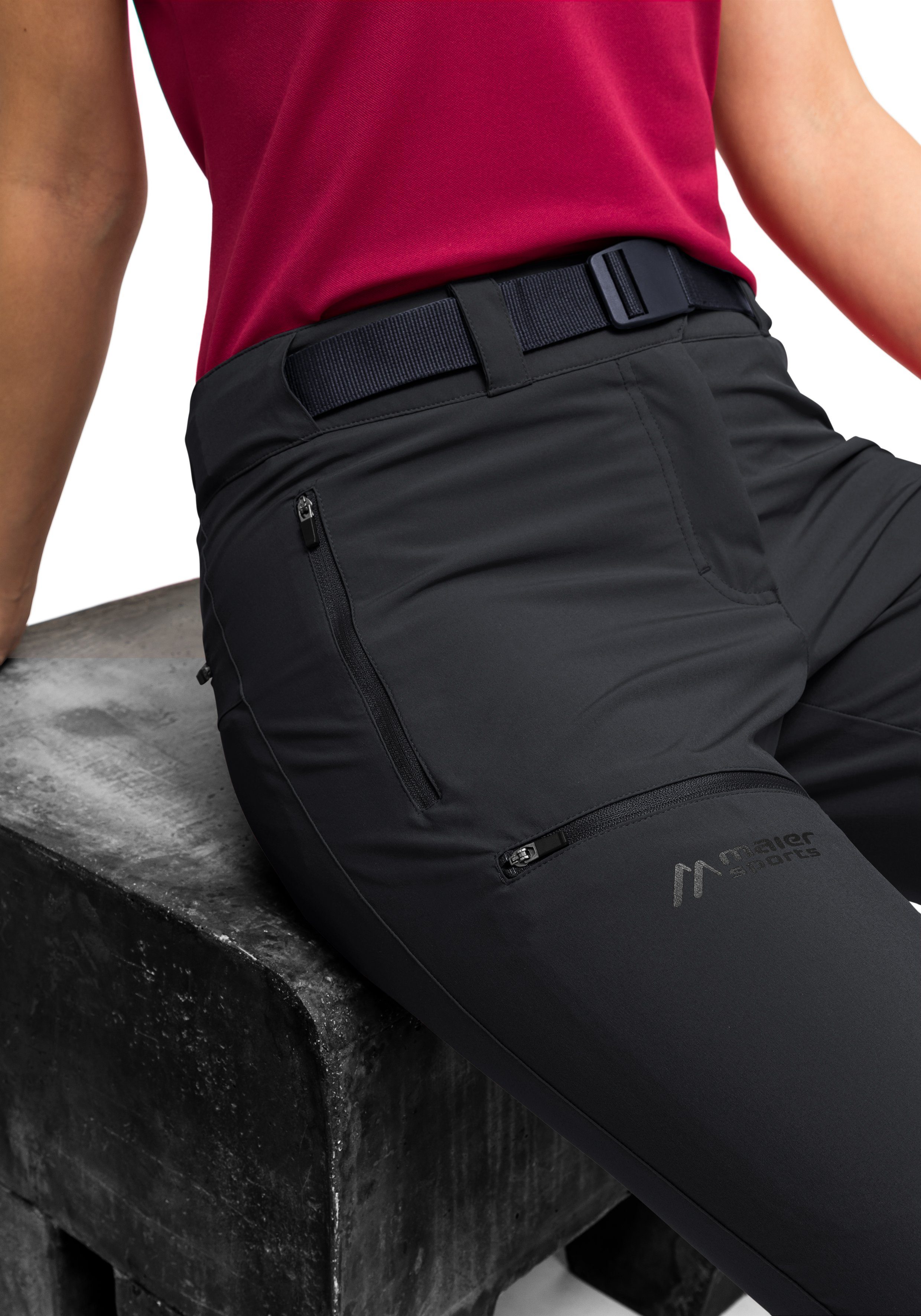 Maier Sports Functionele short Latit capri W Duurzame outdoorcapri met dryprotec technologie