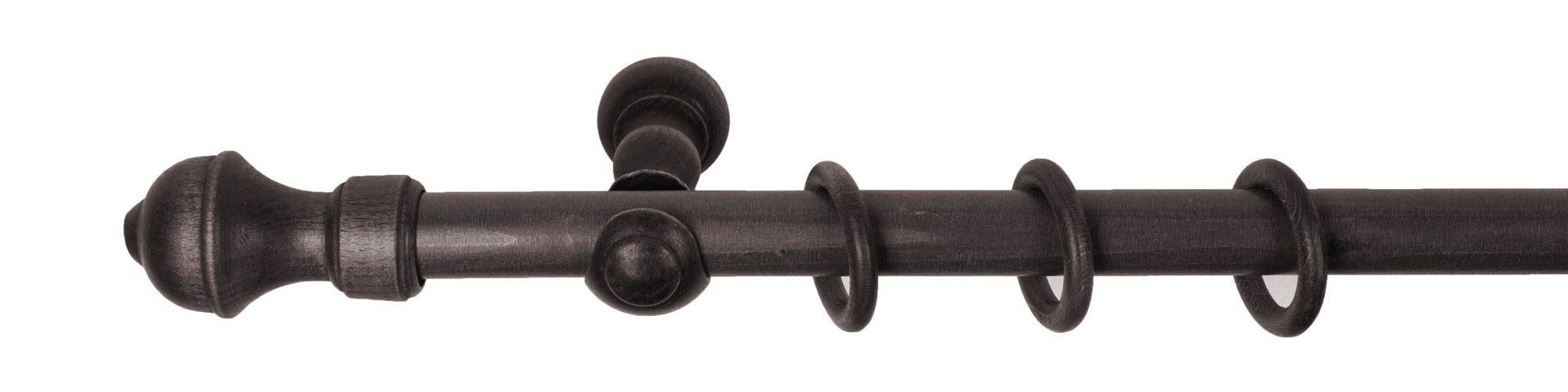 SN DECO GROUP Gordijnroede Ares 28 mm, hout, verschillende lengtes en kleuren, compleet set