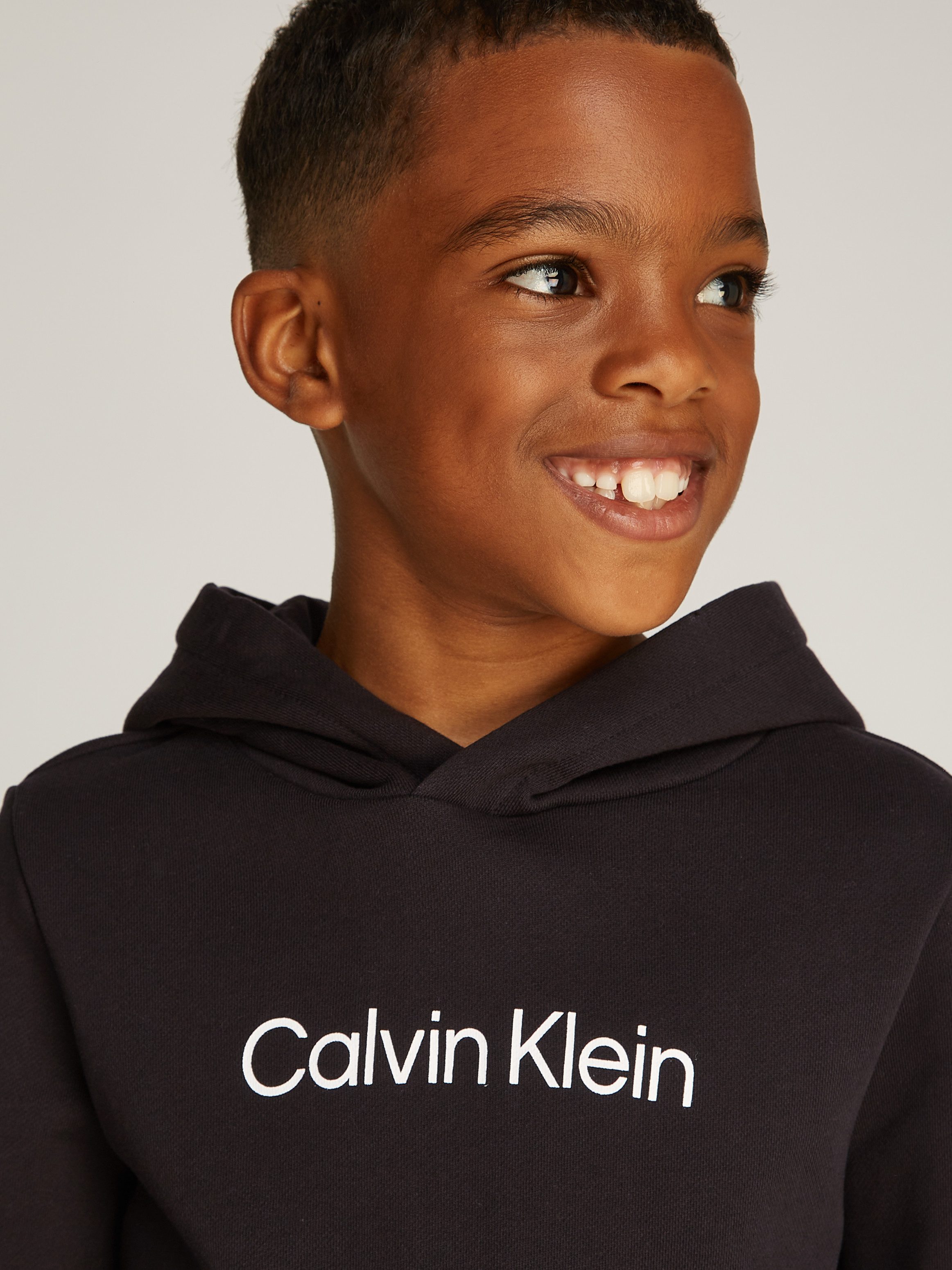 Calvin Klein Hoodie INST. LOGO REG. TERRY HOODIE voor kinderen tot 16 jaar en met logo-opdruk