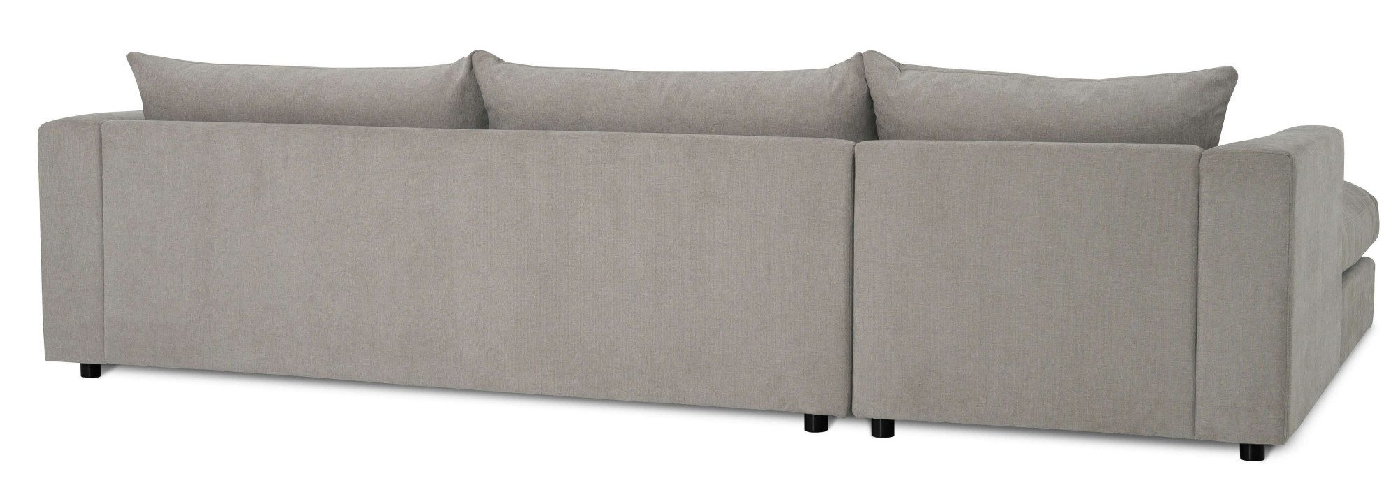 LeGer Home by Lena Gercke Hoekbank Avelina Breedte 297 cm, in cord- en chenille-stof, rugkussen met veren (2-delig)