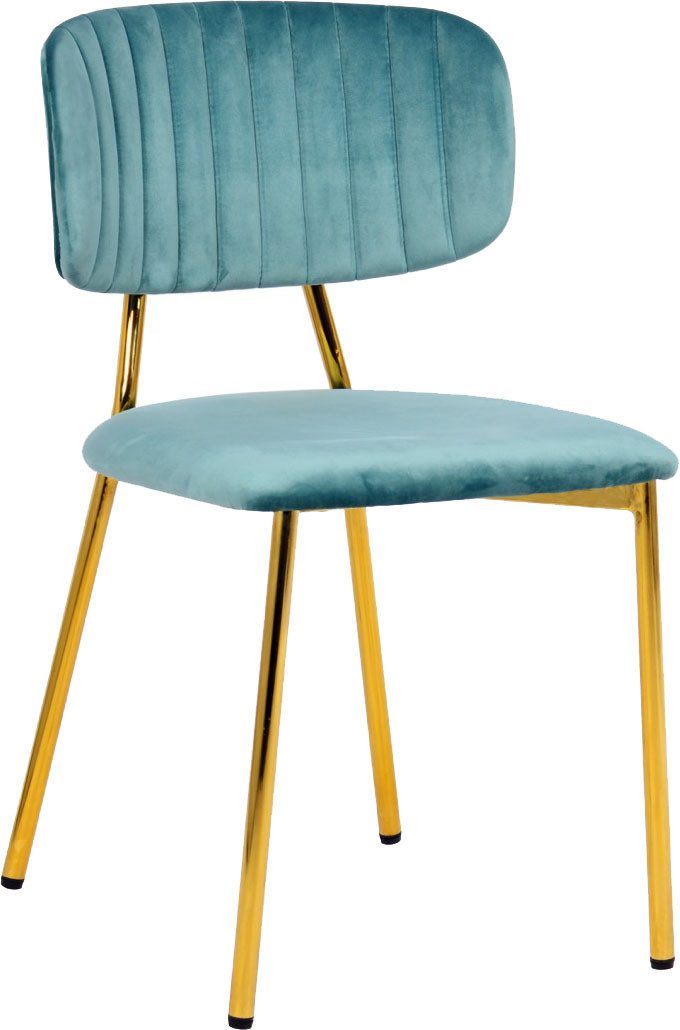 Kayoom Stoel Giselle 125 2-delige set, onderhoudsvriendelijke fluwelen bekleding met armleuningen, goudkleurige frame van roestvrij staal, fluwelen bekleding, decoratieve stiksels (set, 2 stuks)