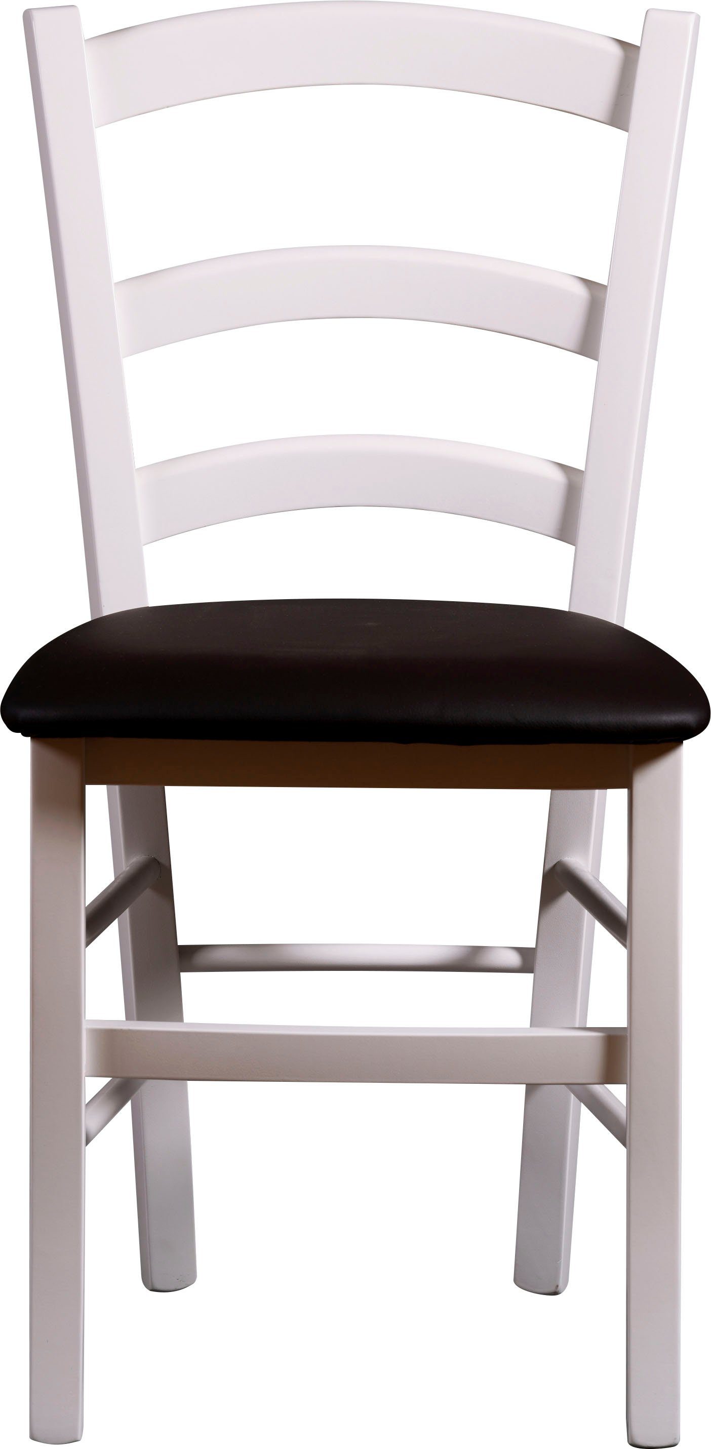 Home affaire Eetkamerstoel Super Paesana Massief beukenhout overtrokken met kunstleer (set, 2 stuks)