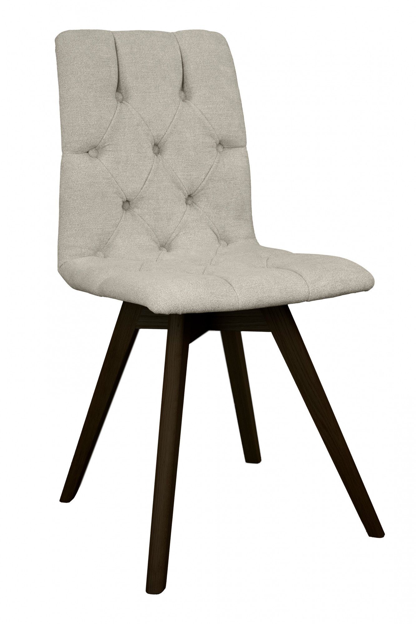andas Eetkamerstoel Rania met massief houten poten (set, 2 stuks)
