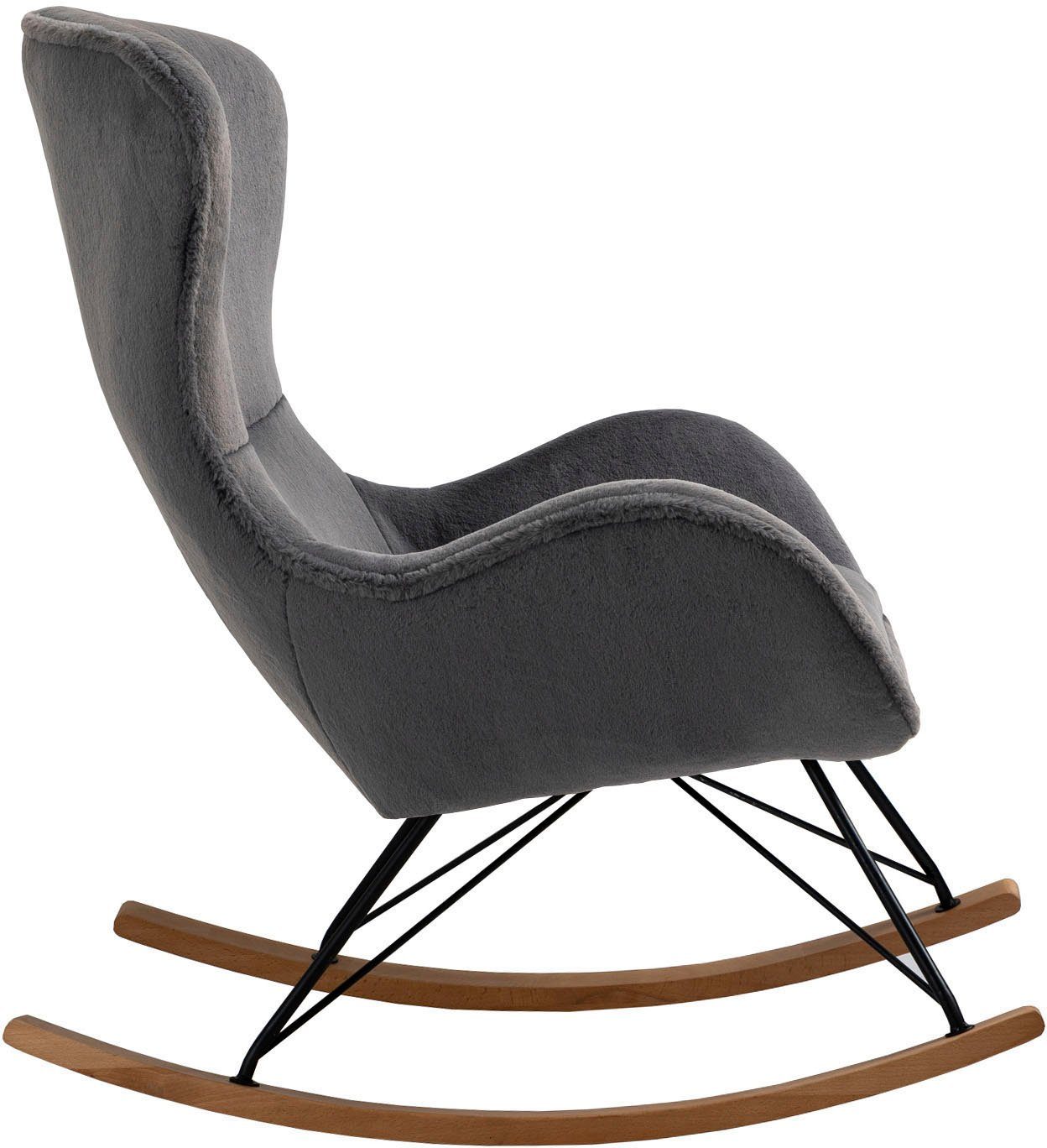 SalesFever Schommelstoel in lammy-look