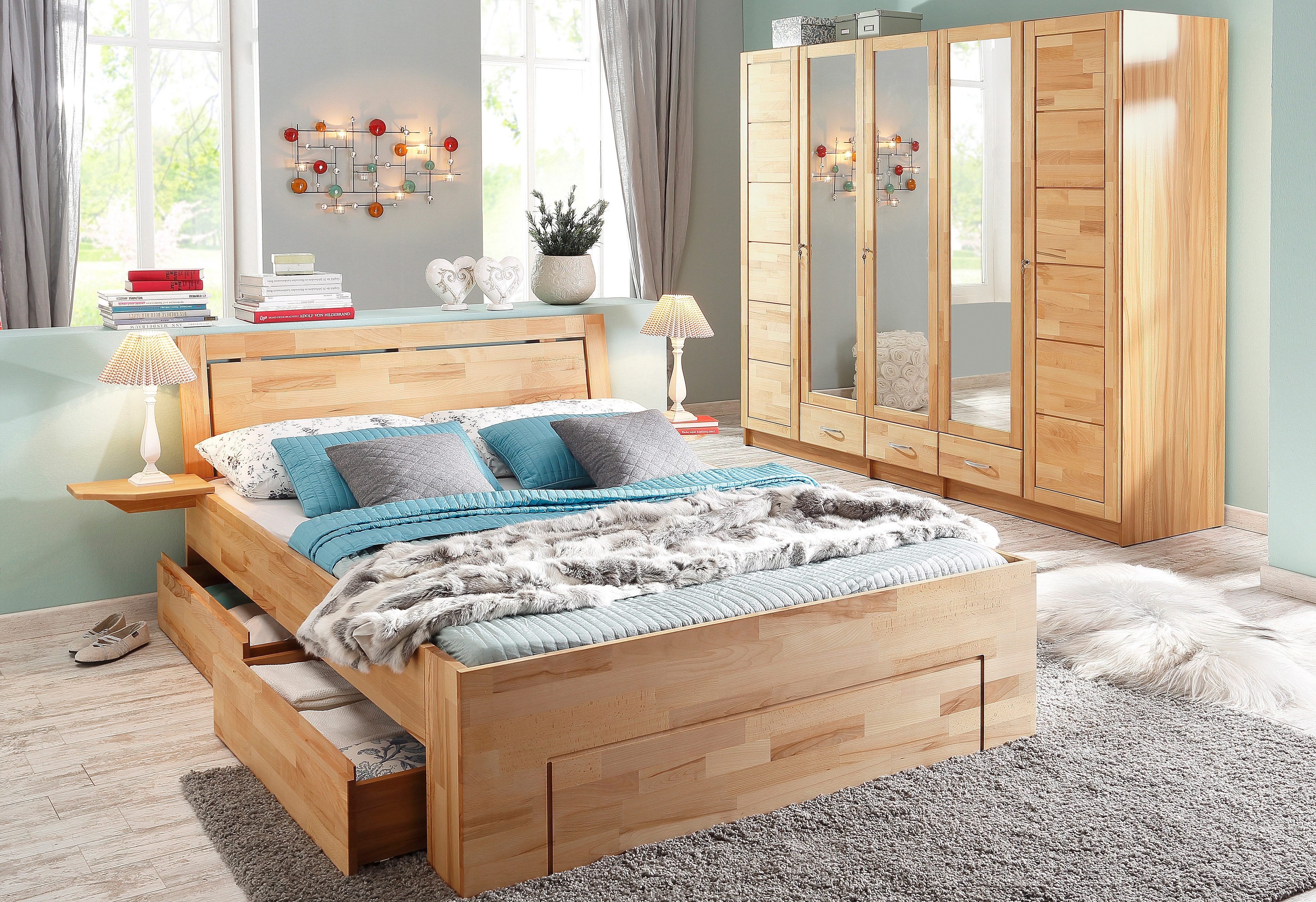 Home affaire Massief houten ledikant SABRINA Bed met bergruimte met hoge stabiliteit, inclusief laden