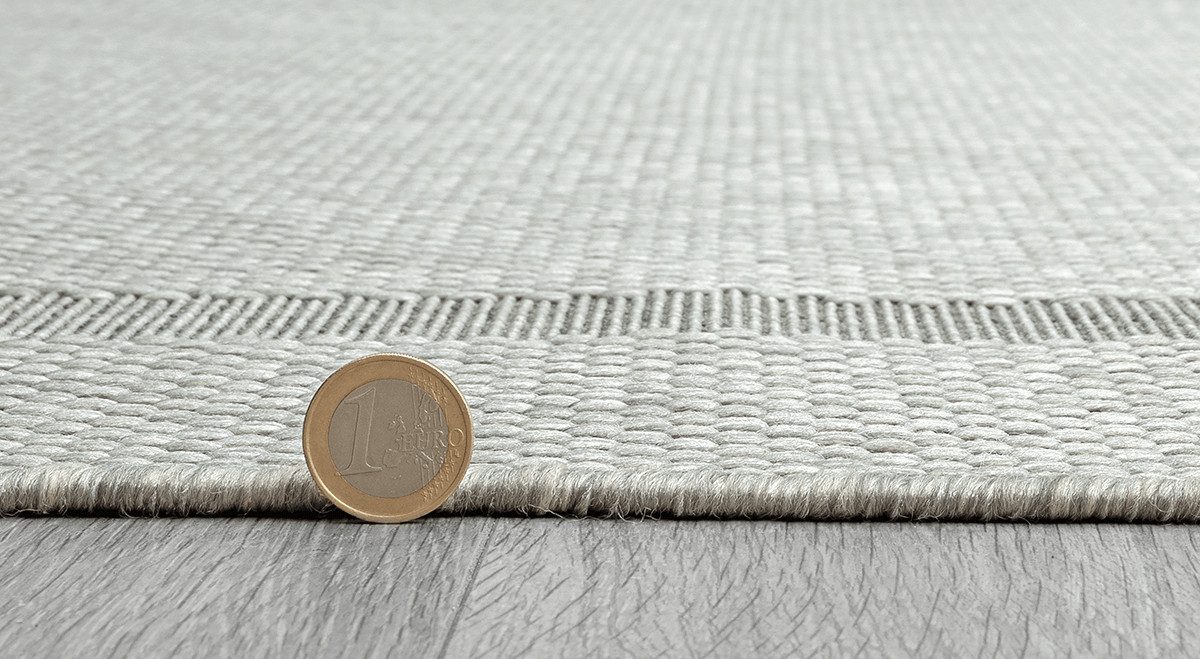 The carpet Vloerkleed Mistra round moderne robuuste binnen- en buitenkleed