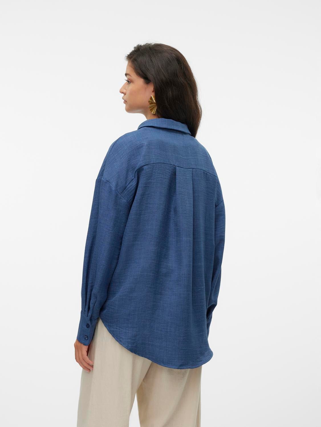 Vero Moda Blouse met lange mouwen VMMELANEY QUEENY LS SHIRT WVN NOOS