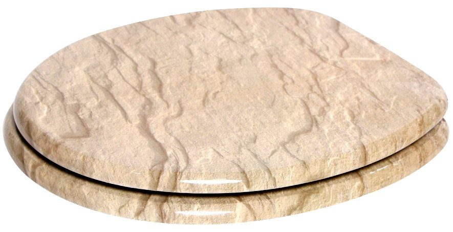 Sanilo Toiletzitting Sand stone met soft-closemechanisme