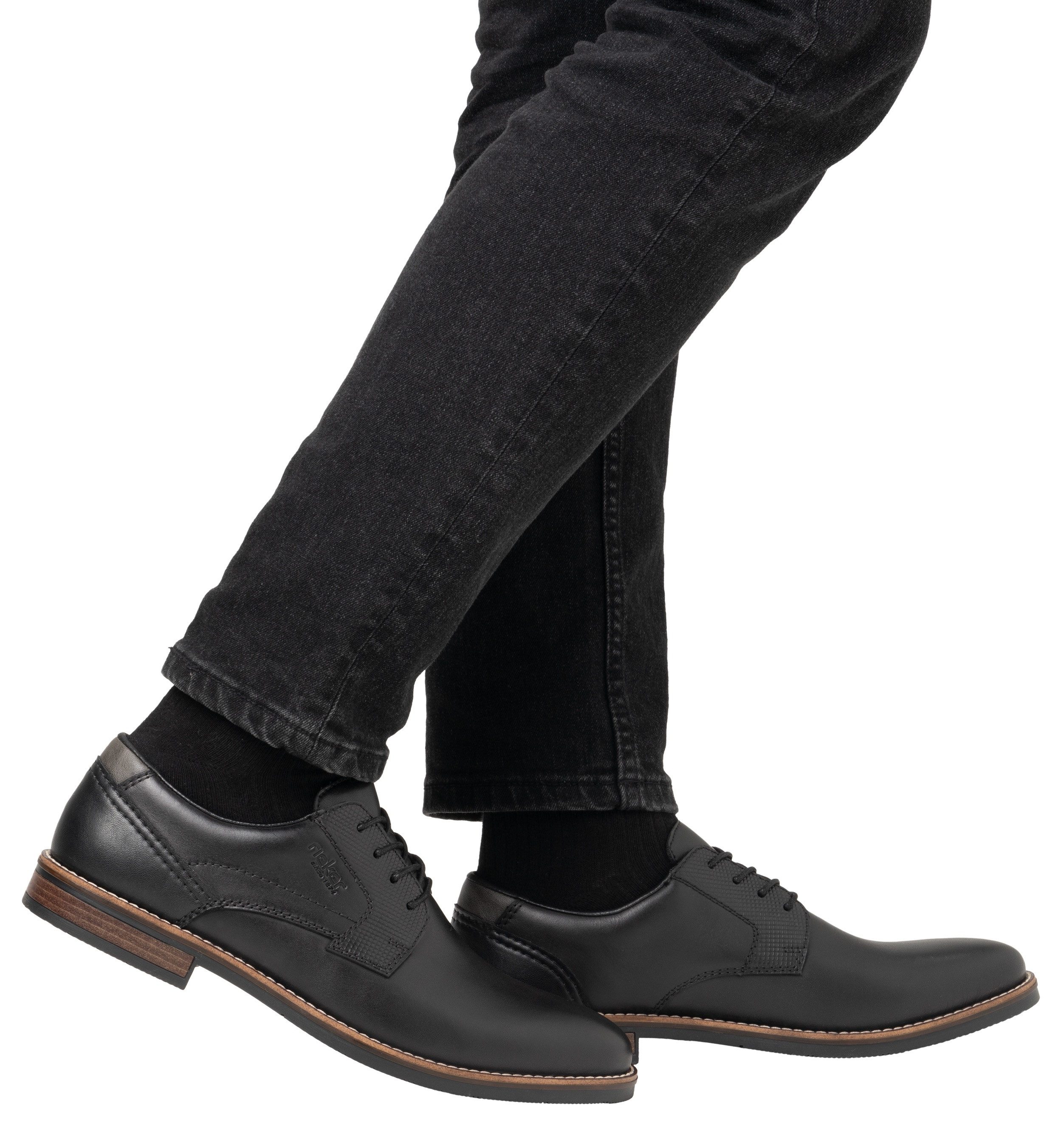 Rieker Veterschoenen zakelijke schoen, lage schoen, feest schoen met leren dekzool