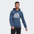 adidas performance sweatshirt essentials big logo hoody blauw