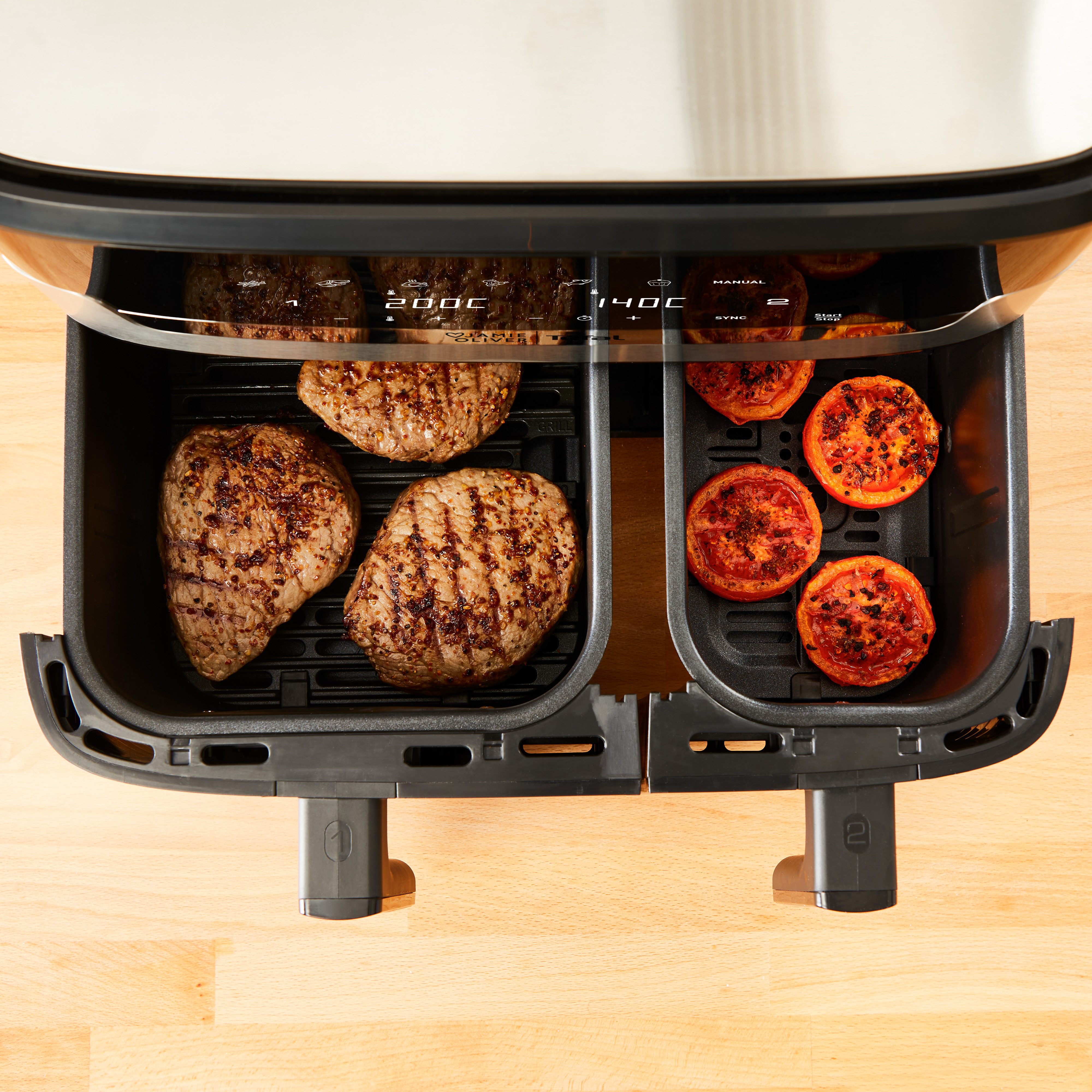 Tefal Airfryer Jamie Oliver by Tefal EY90JDE Dual Easy Fry & Grill