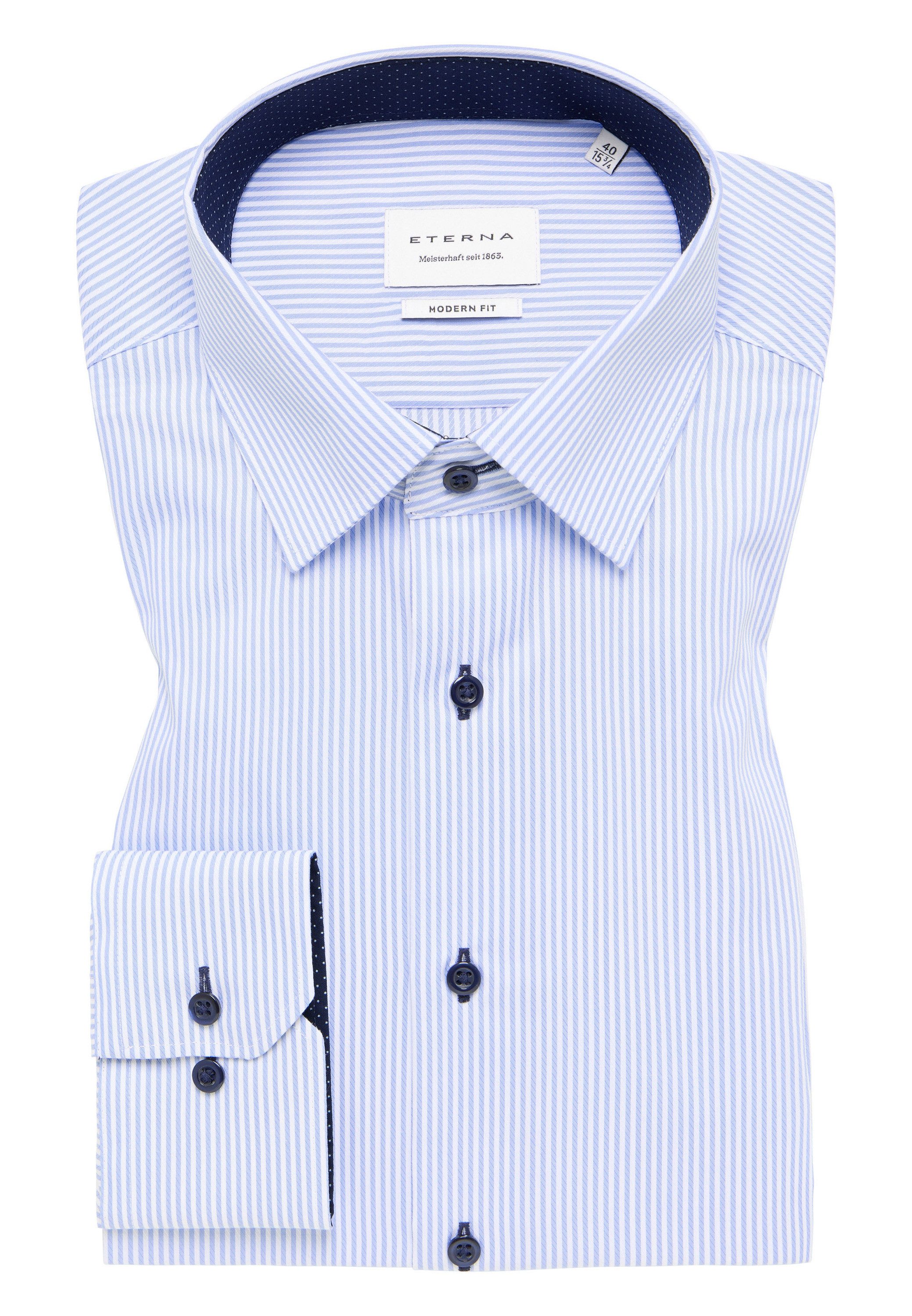 Eterna Overhemd met lange mouwen MODERN FIT NON IRON (strijkvrij)