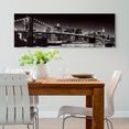 reinders! artprint op hout decoratief paneel 52x156 new york - brooklyn bridge zwart