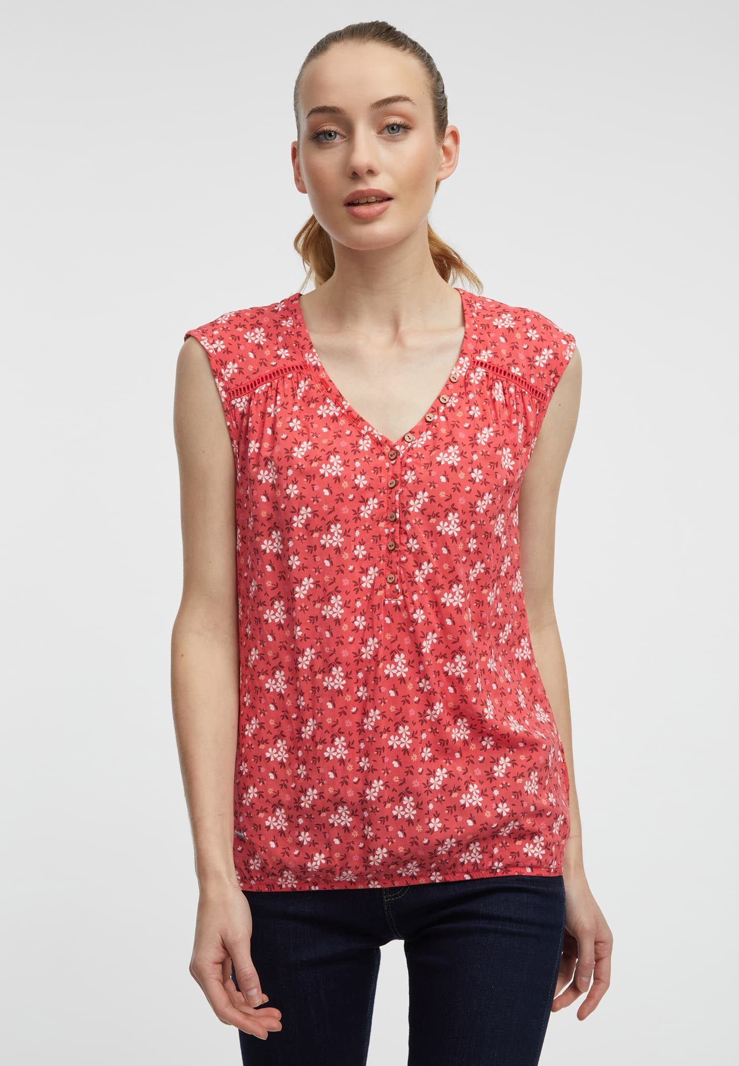 Ragwear Shirt met V-hals SALTTY B V-halslijn met sierknopen in relaxte pasvorm