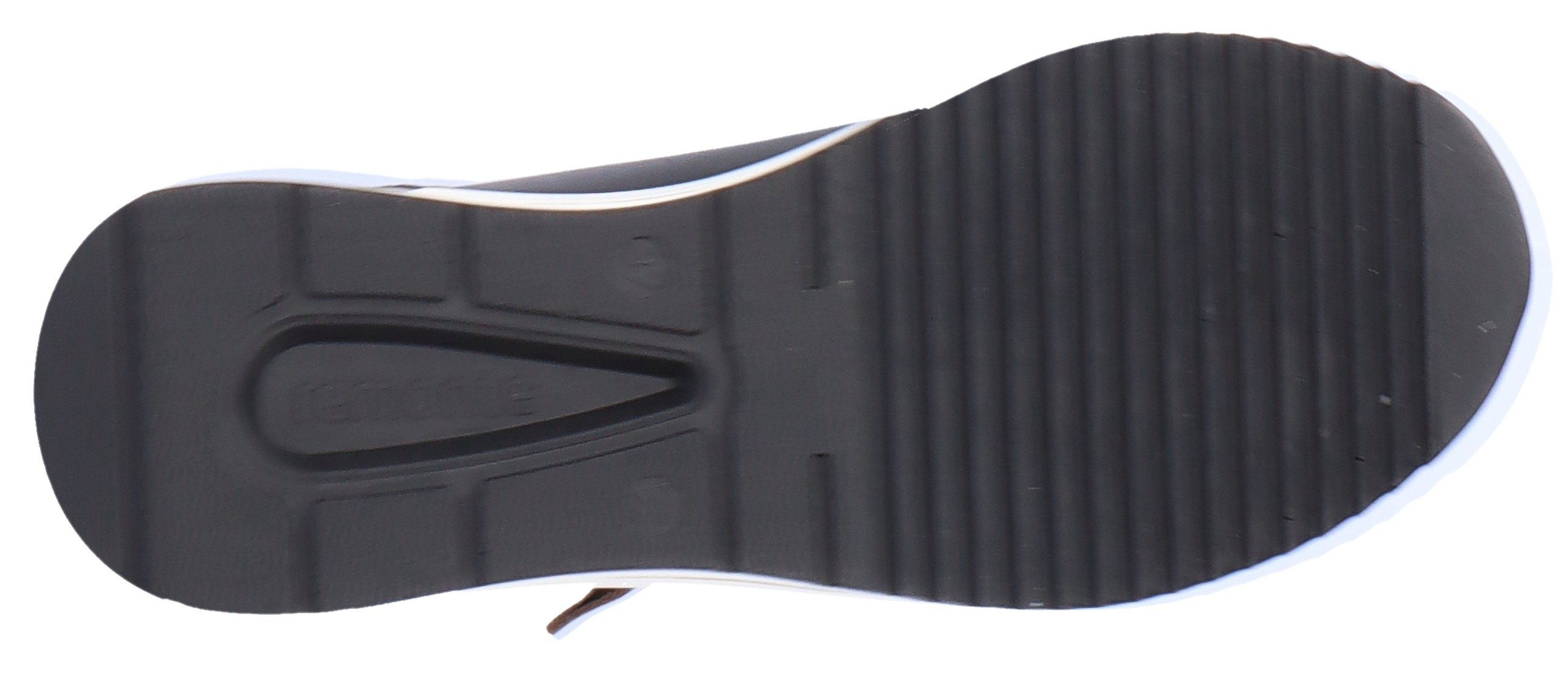 Remonte Sneakers met sleehak , vrijetijdsschoen, lage schoen, veterschoen met goudkleurige logo-hanger