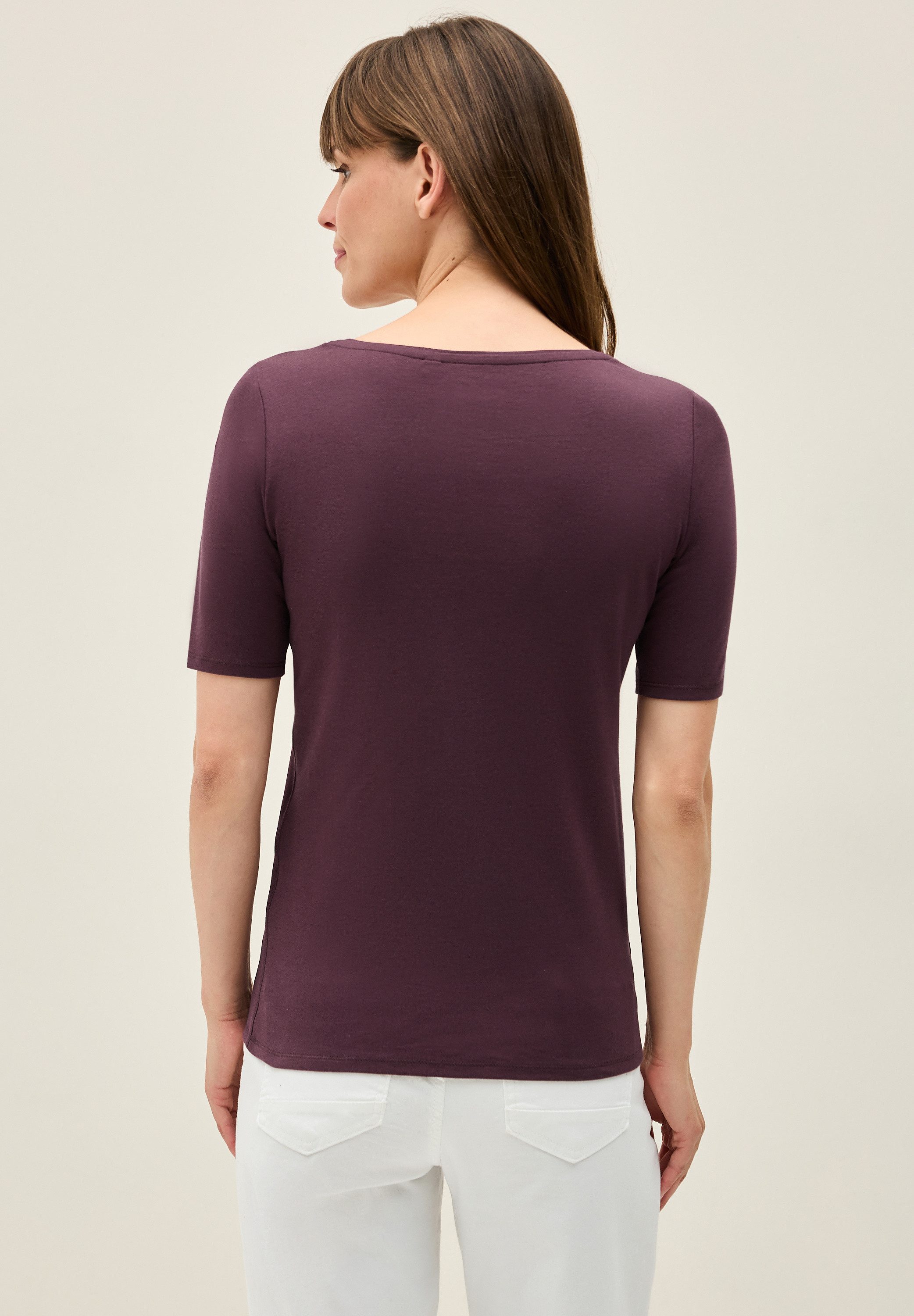 Cecil T-shirt Stijl Lena met klassieke ronde hals
