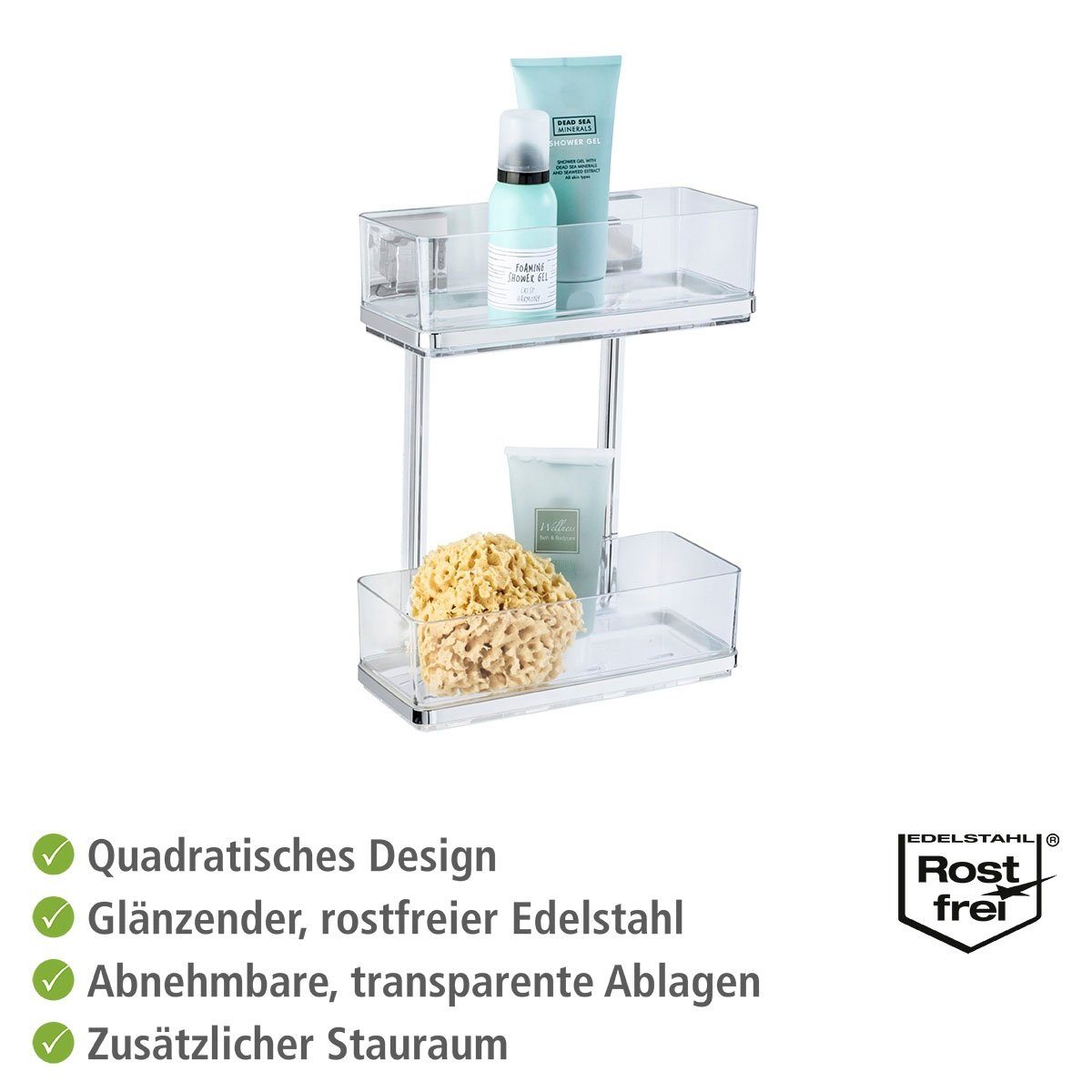 WENKO Wandplank Vacuum-Loc Quadro