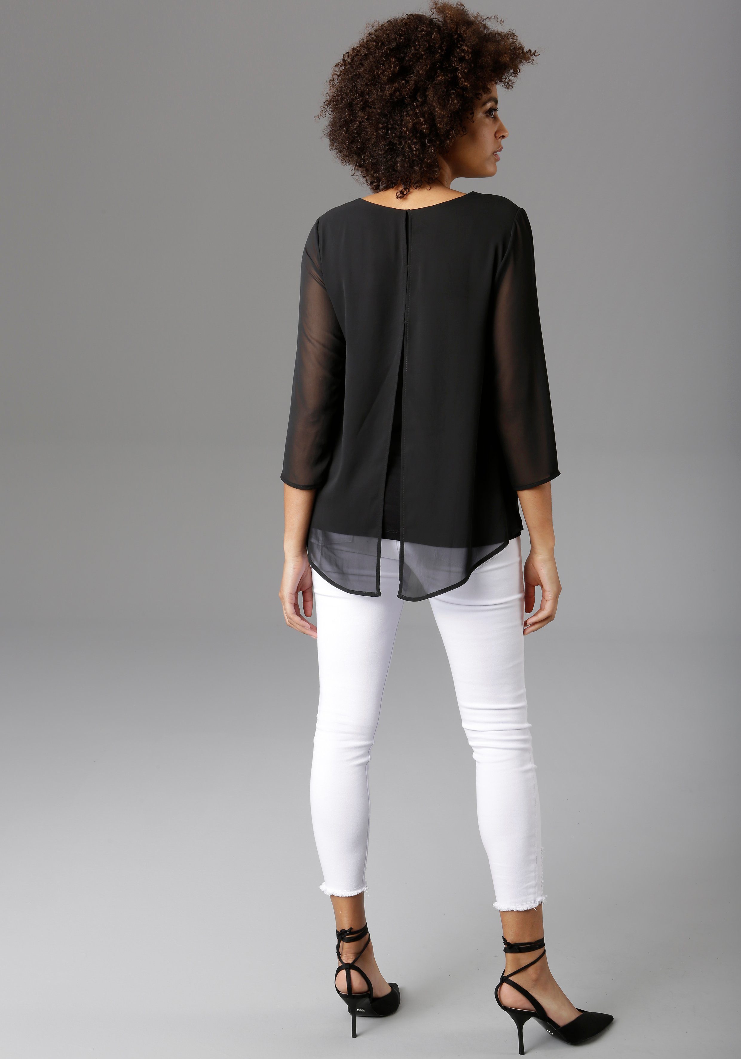Aniston SELECTED Blouse zonder sluiting met rugsplit
