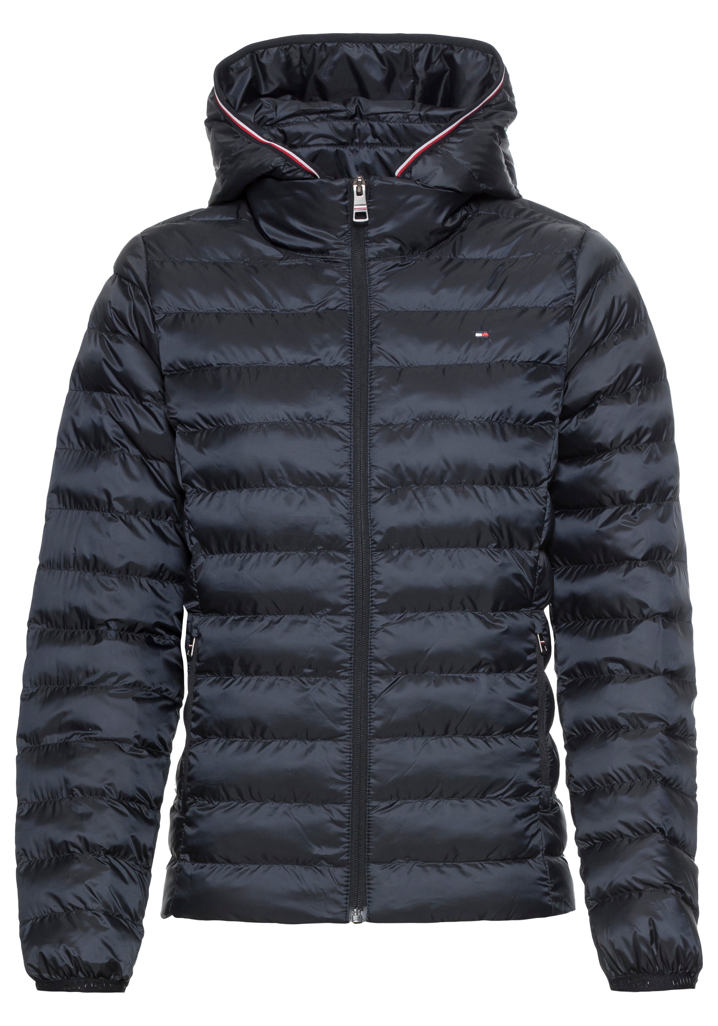 Tommy Hilfiger Gewatteerde jas LW PADDED GLOBAL STRIPE JACKET met global stripe op de capuchon...